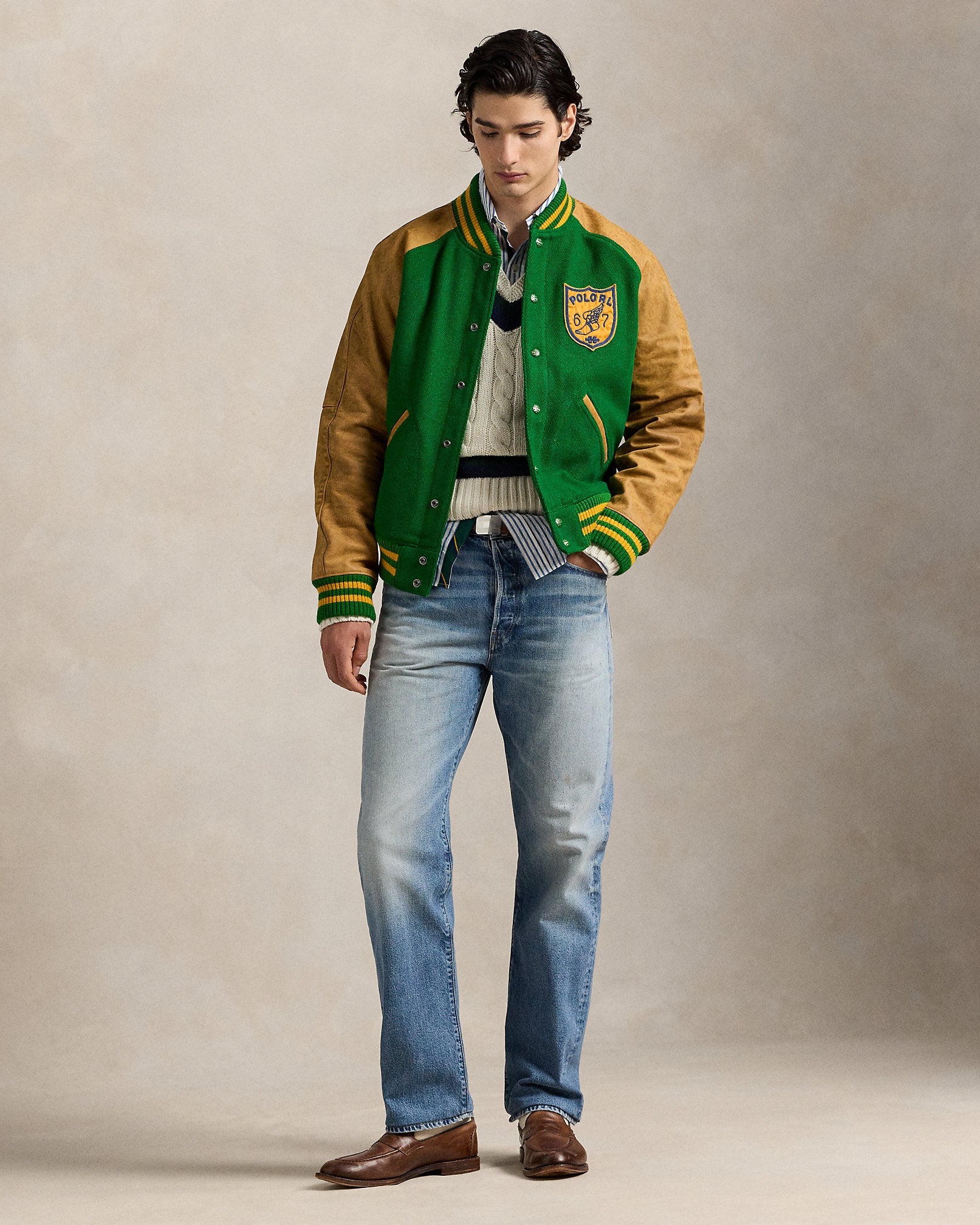 Ralph Lauren VintageInspired Letterman Jacket