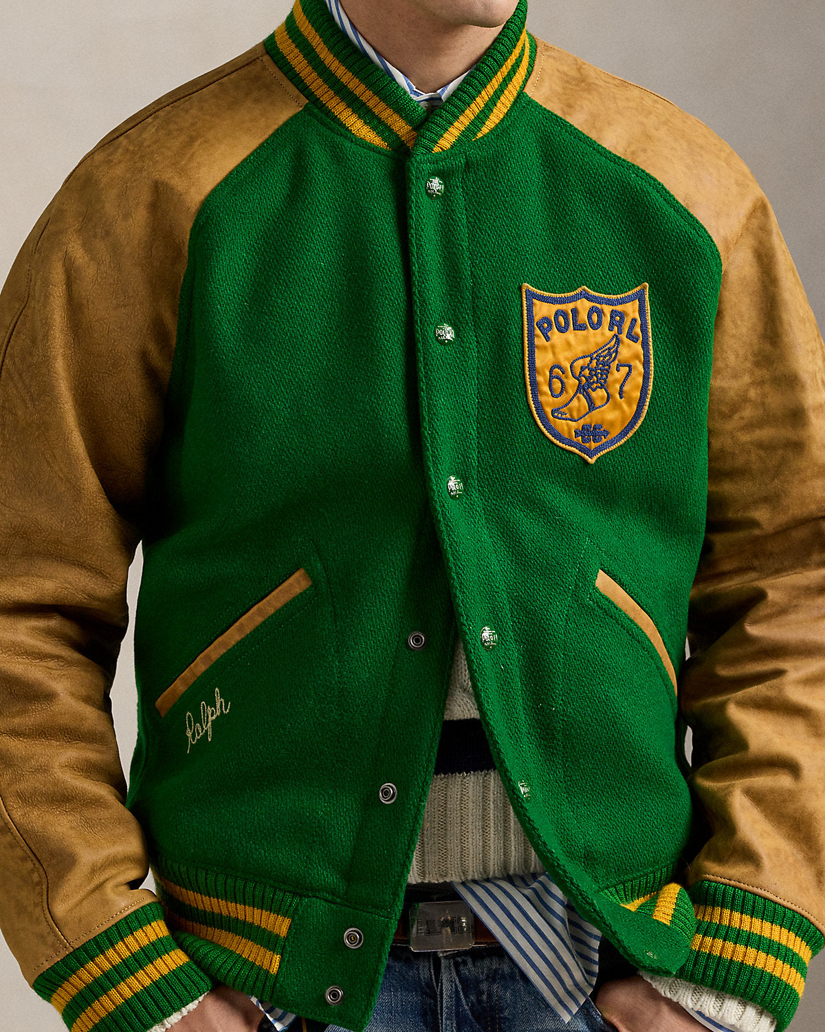 Ralph Lauren VintageInspired Letterman Jacket