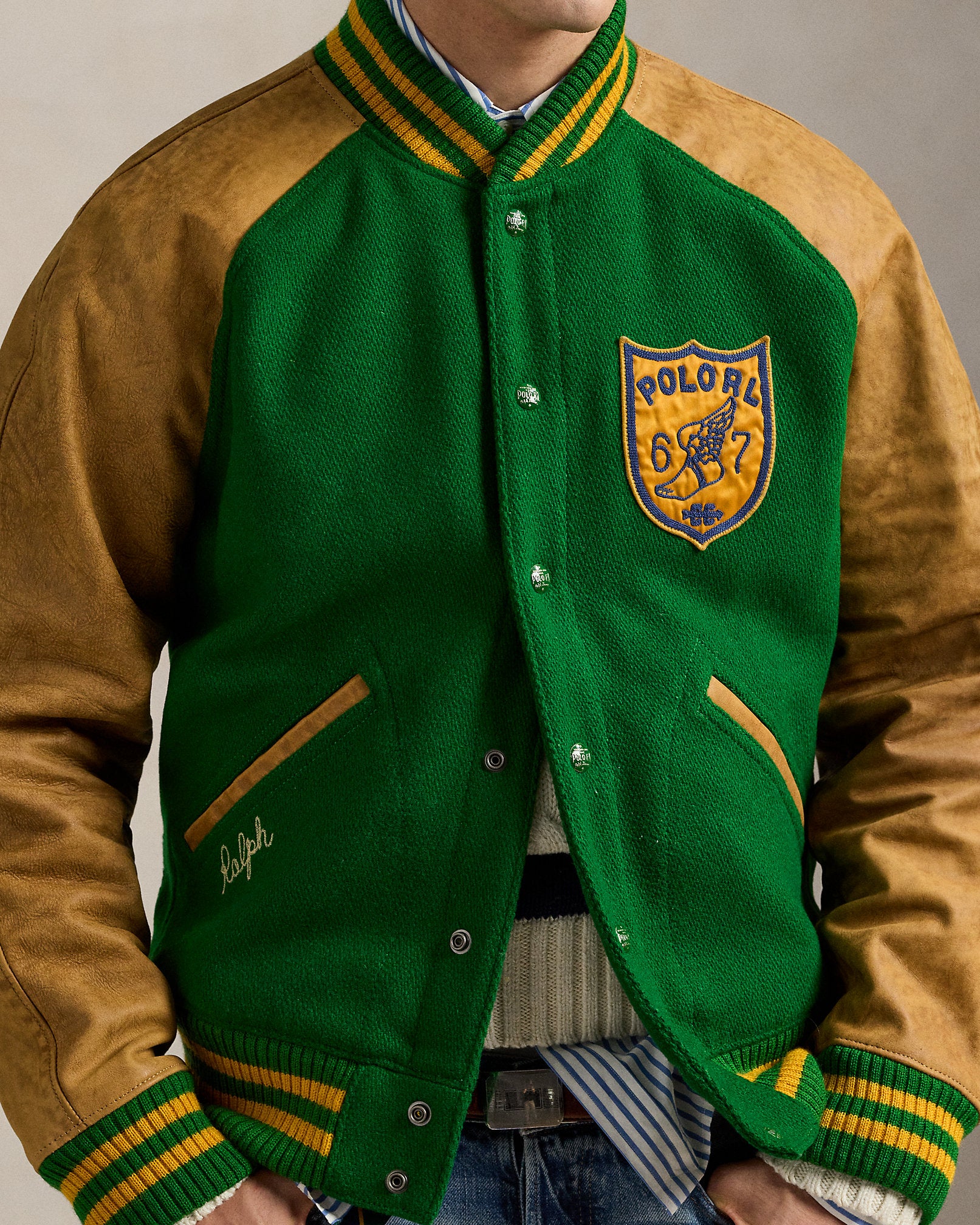 Ralph Lauren VintageInspired Letterman Jacket