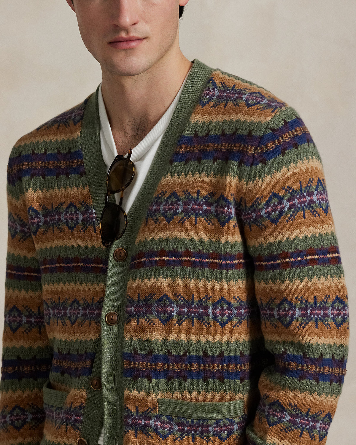 Ralph Lauren Fair Isle CottonBlend Cardigan