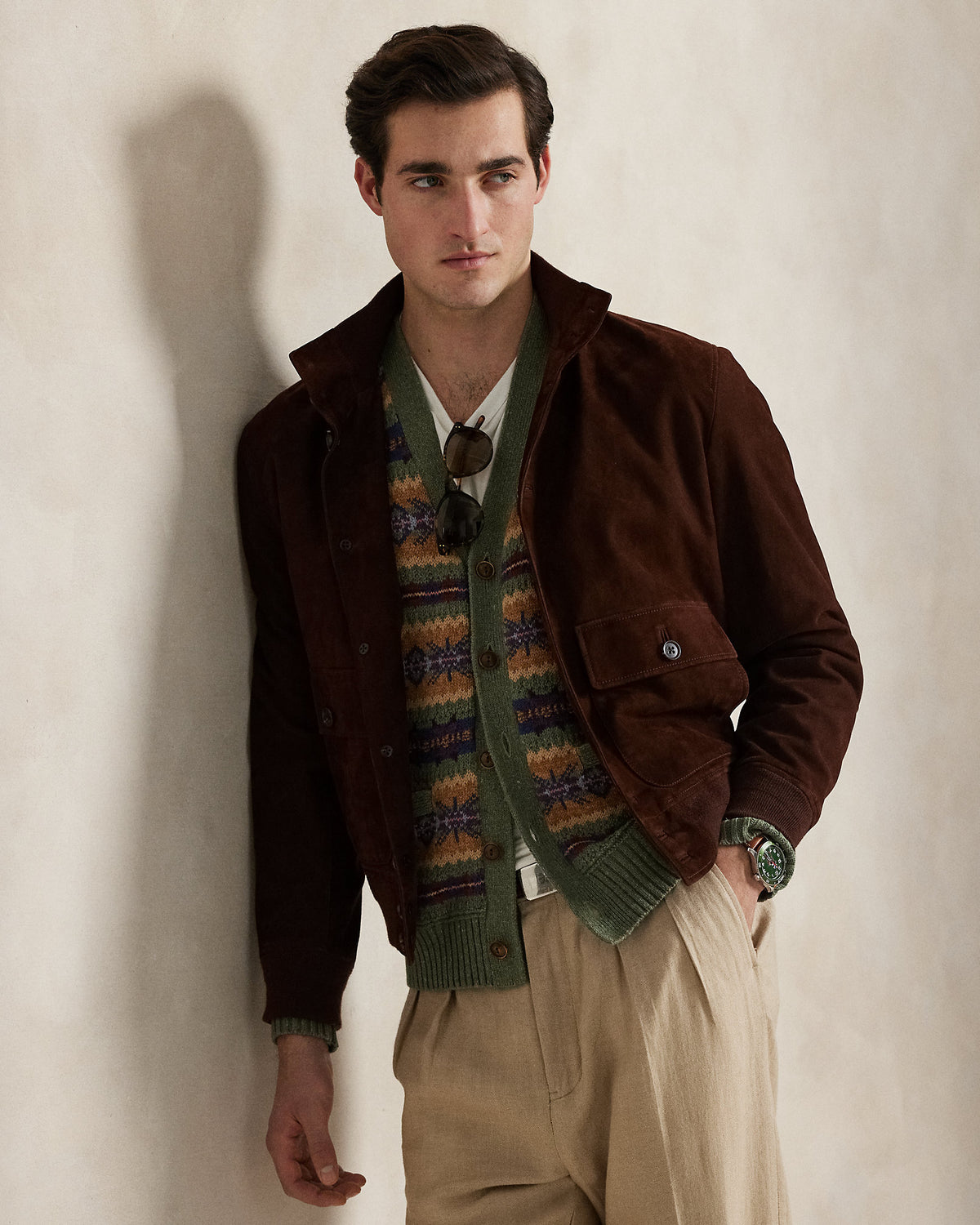 Ralph Lauren Fair Isle CottonBlend Cardigan