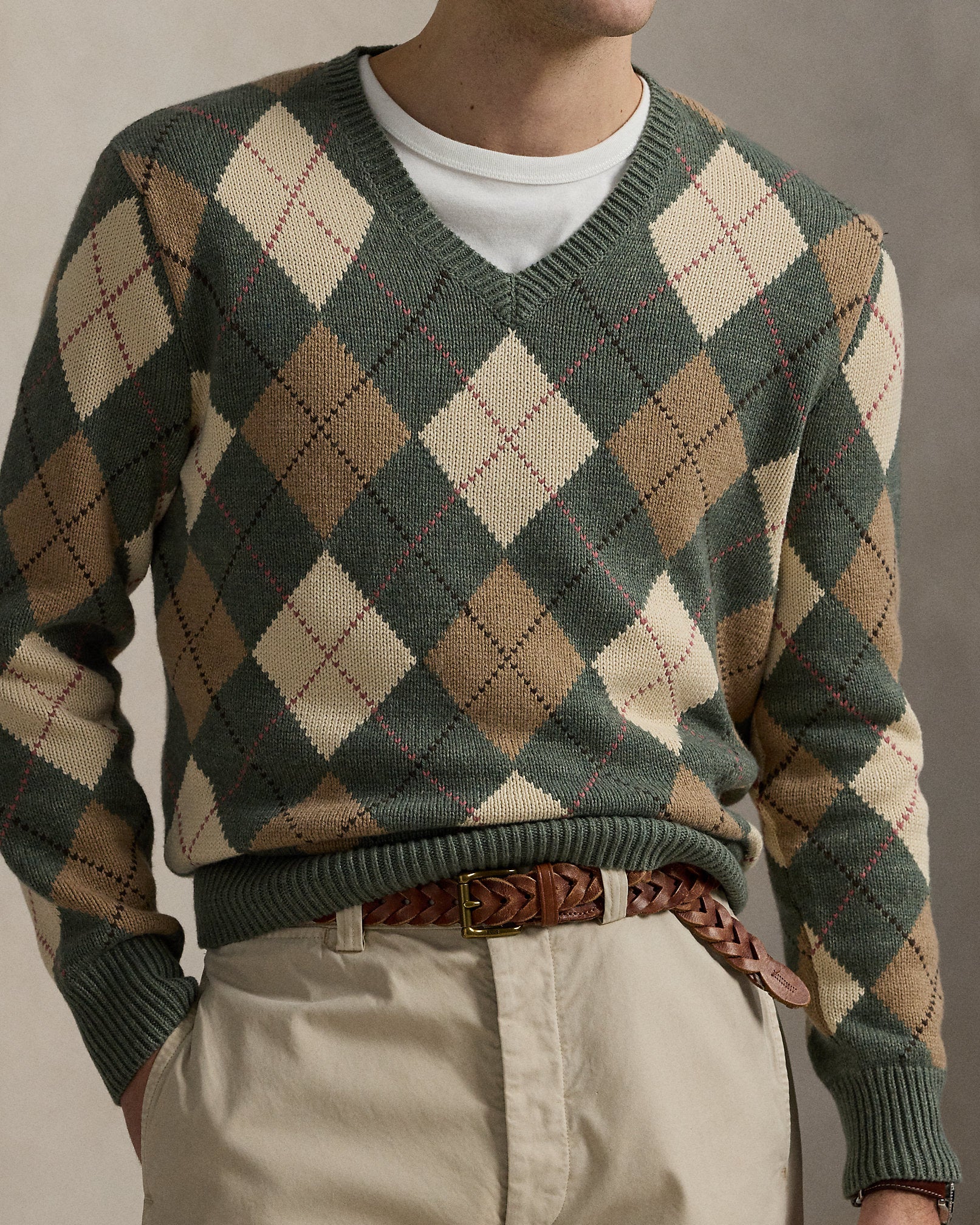 Ralph Lauren Argyle CottonWool Sweater