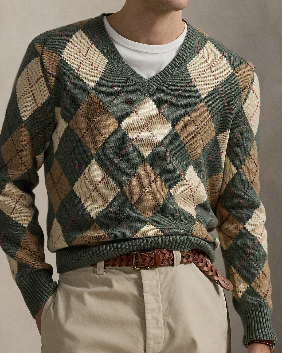 Ralph Lauren Argyle CottonWool Sweater