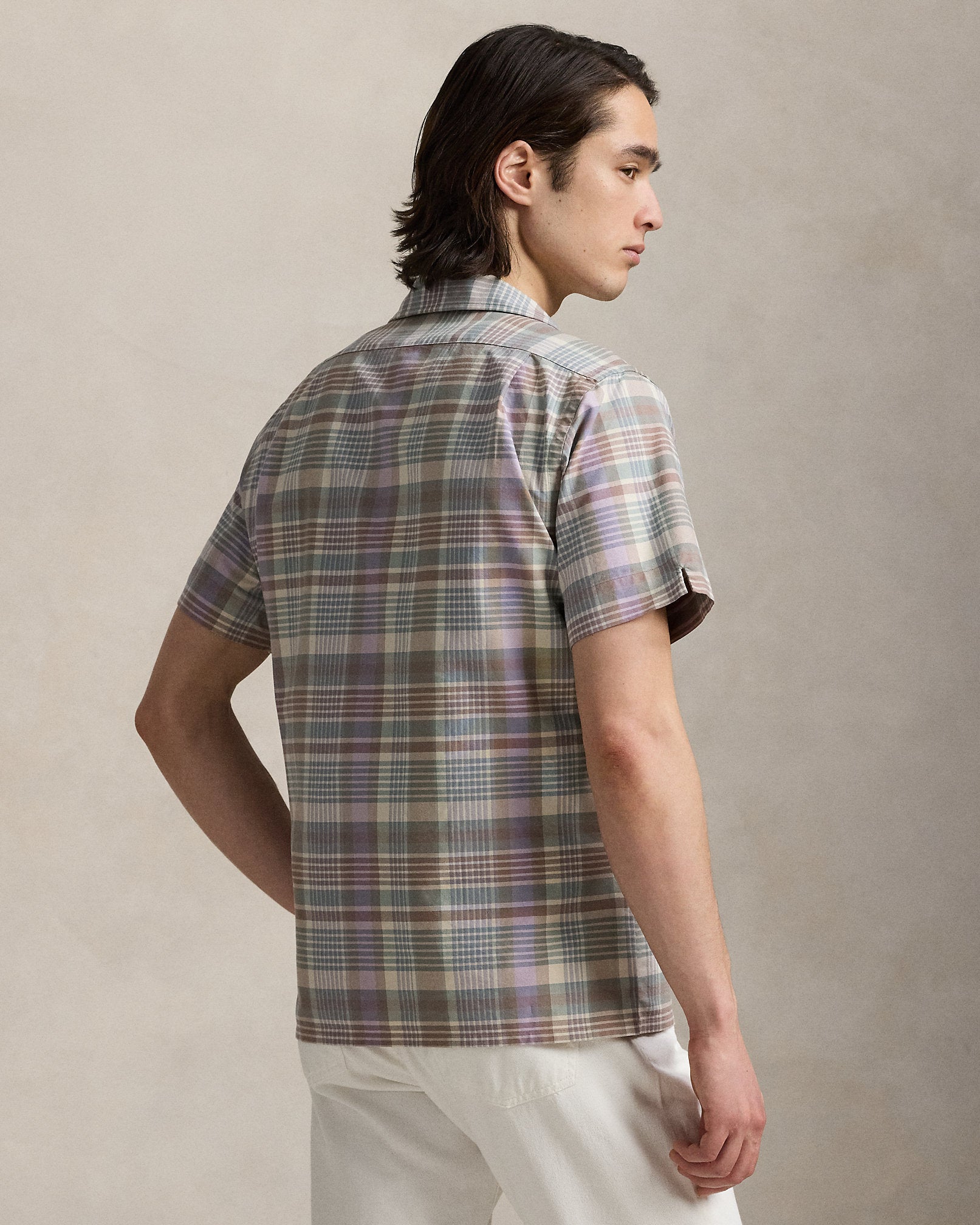 Ralph Lauren Classic Fit Plaid Oxford Camp Shirt