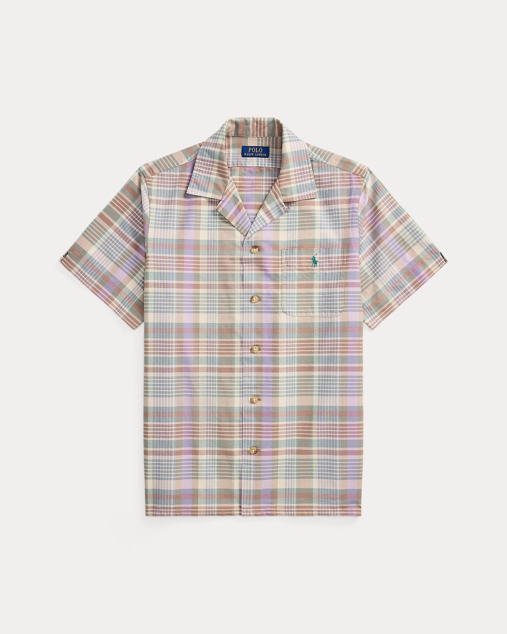 Ralph Lauren Classic Fit Plaid Oxford Camp Shirt