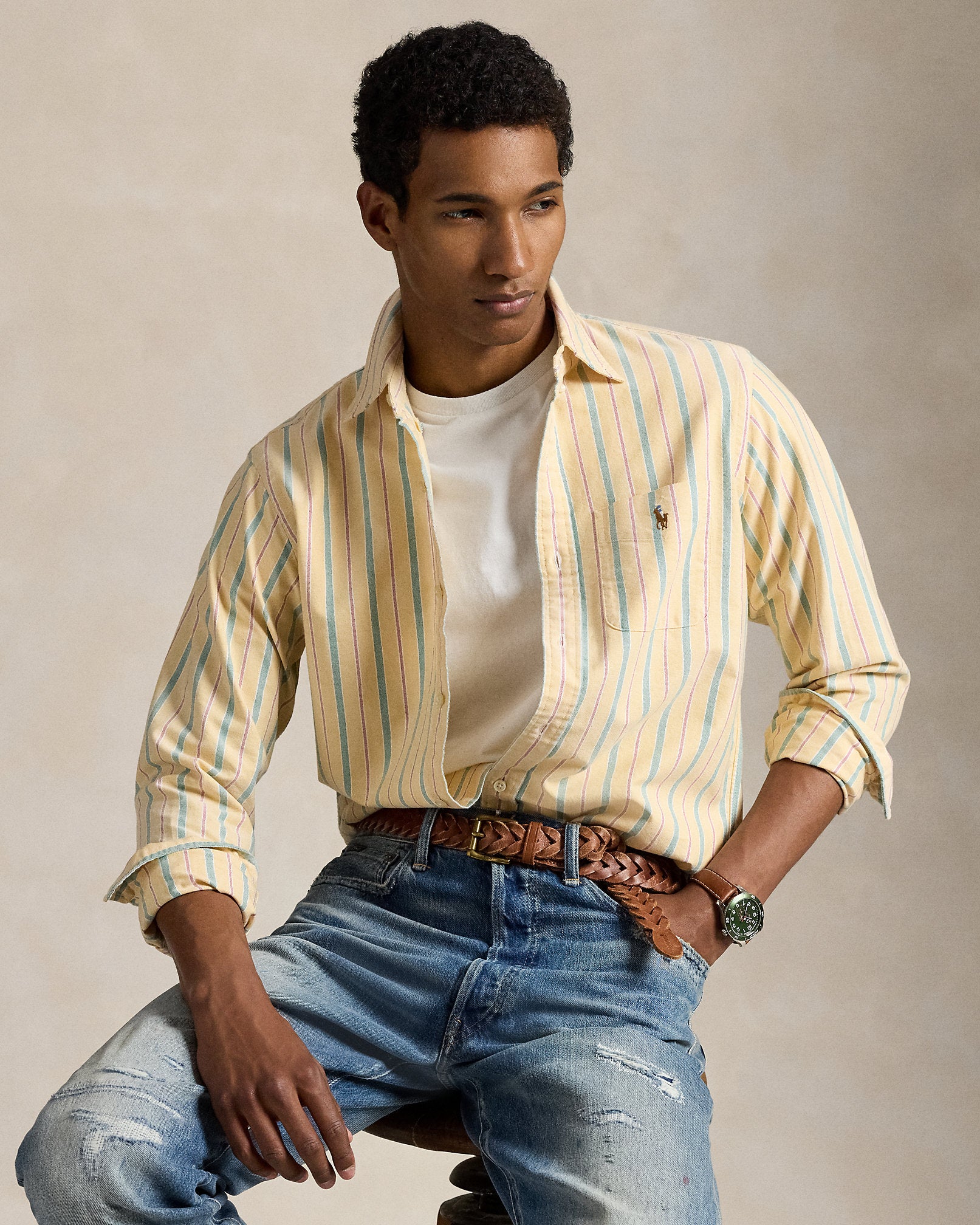 Ralph Lauren Classic Fit Striped Oxford Shirt