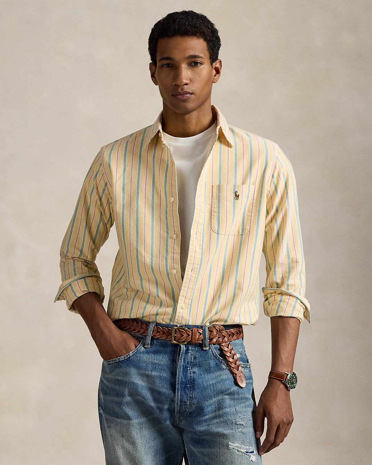 Ralph Lauren Classic Fit Striped Oxford Shirt