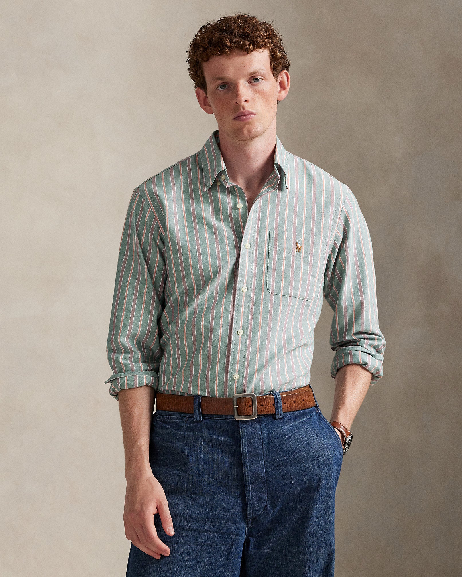Ralph Lauren Classic Fit Striped Oxford Shirt