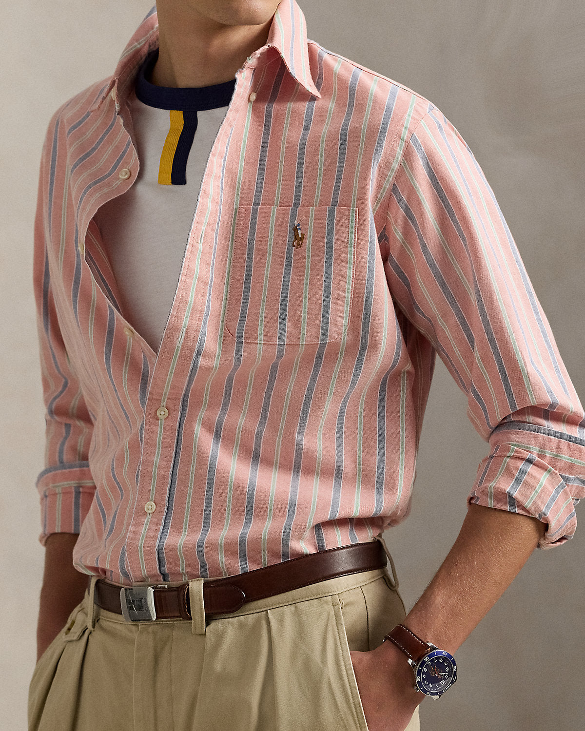 Ralph Lauren Classic Fit Striped Oxford Shirt