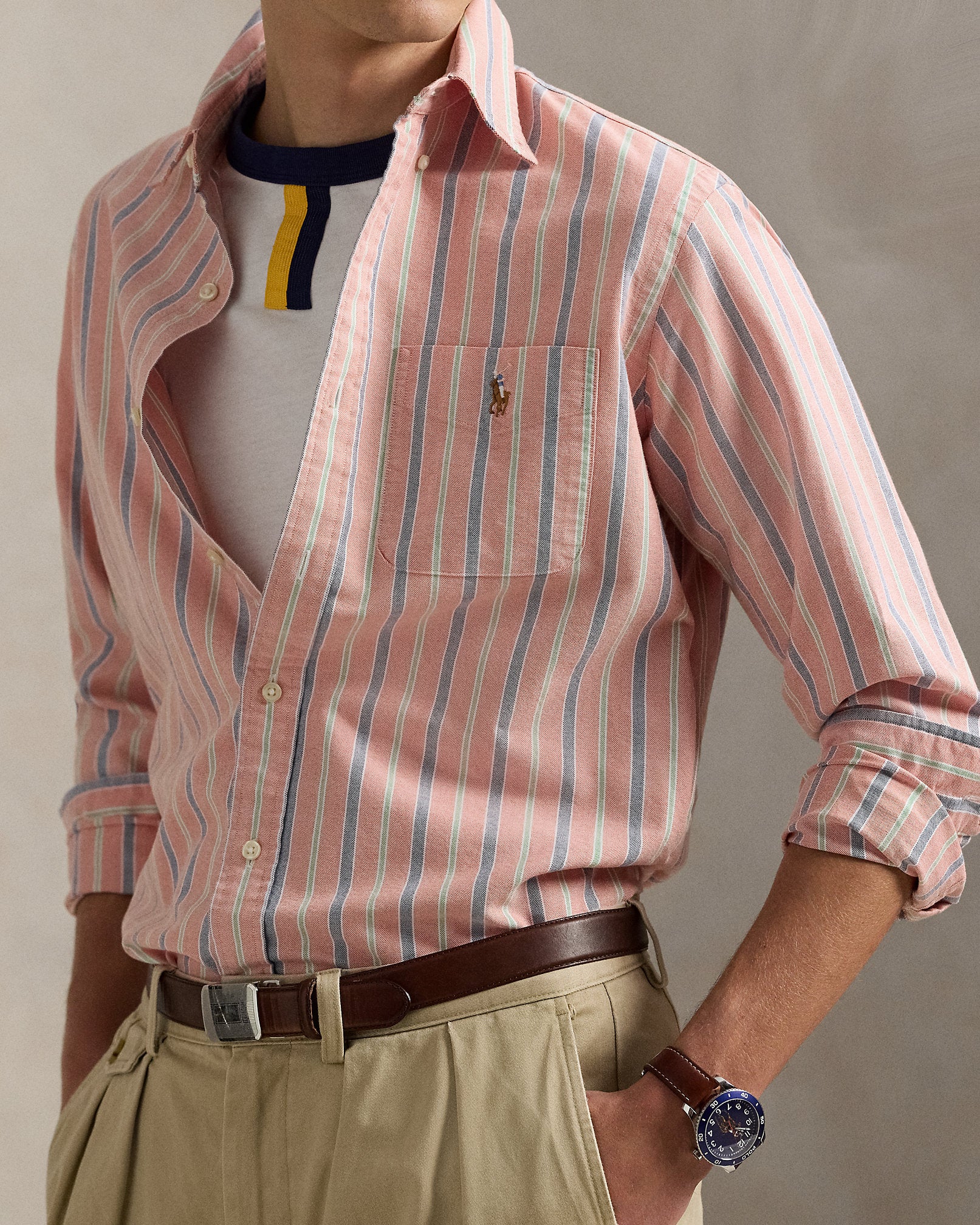 Ralph Lauren Classic Fit Striped Oxford Shirt