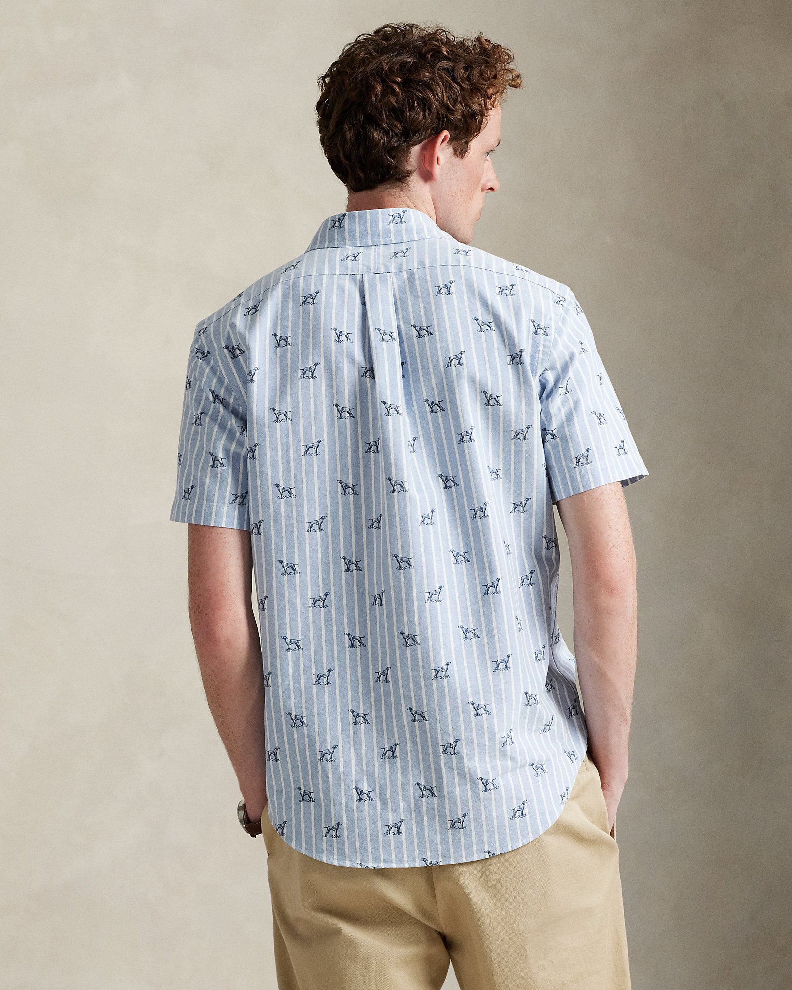 Ralph Lauren Classic Fit Striped DogPrint Shirt