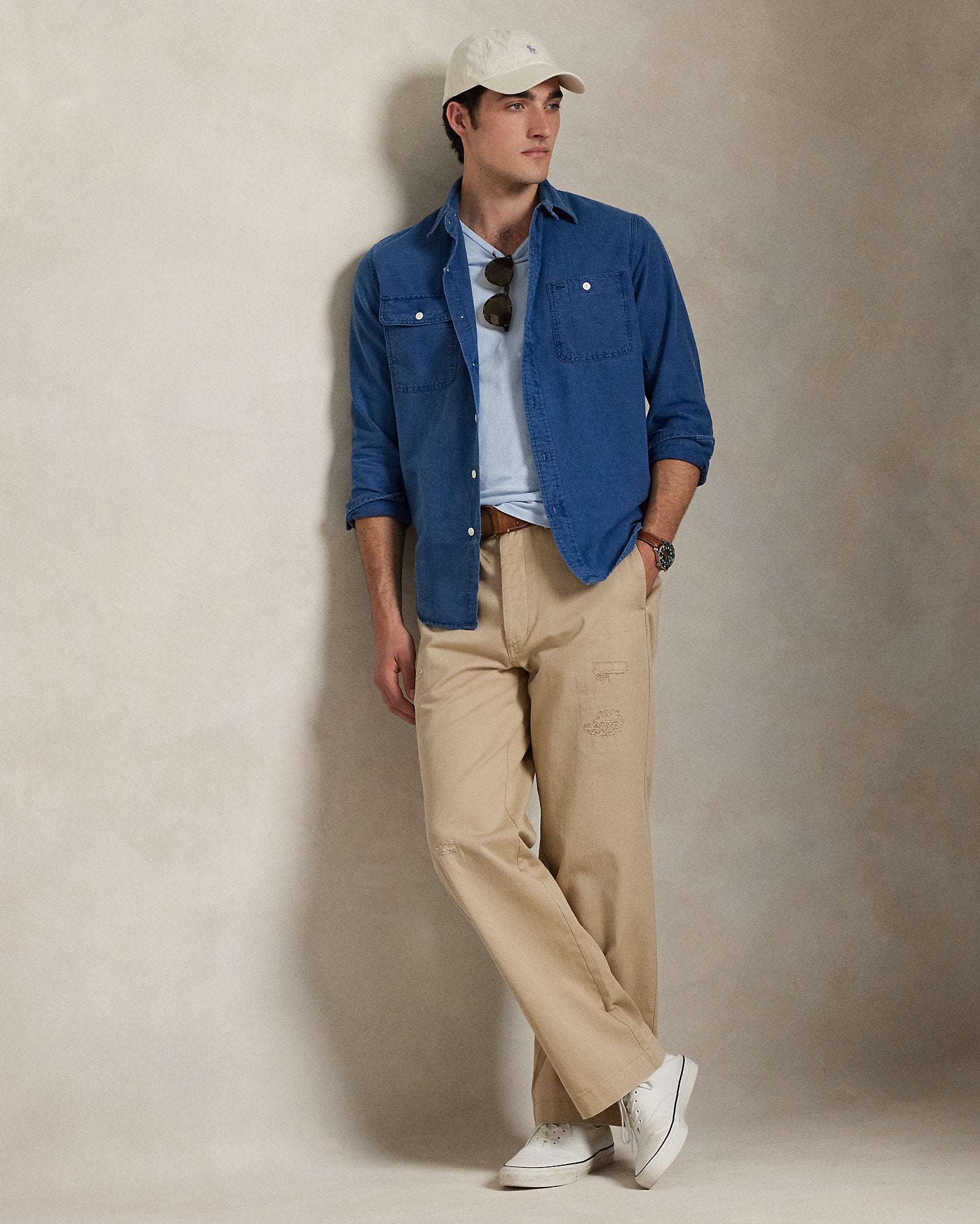 Ralph Lauren Classic Fit Indigo Oxford Workshirt