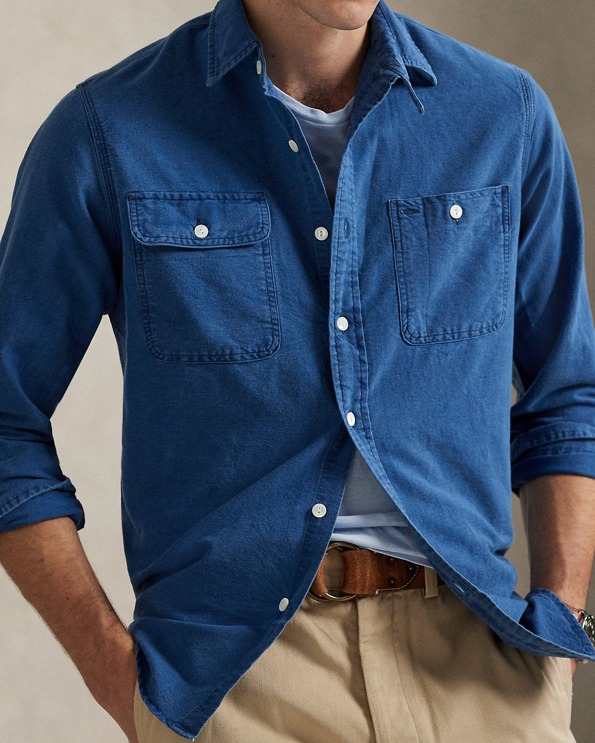 Ralph Lauren Classic Fit Indigo Oxford Workshirt