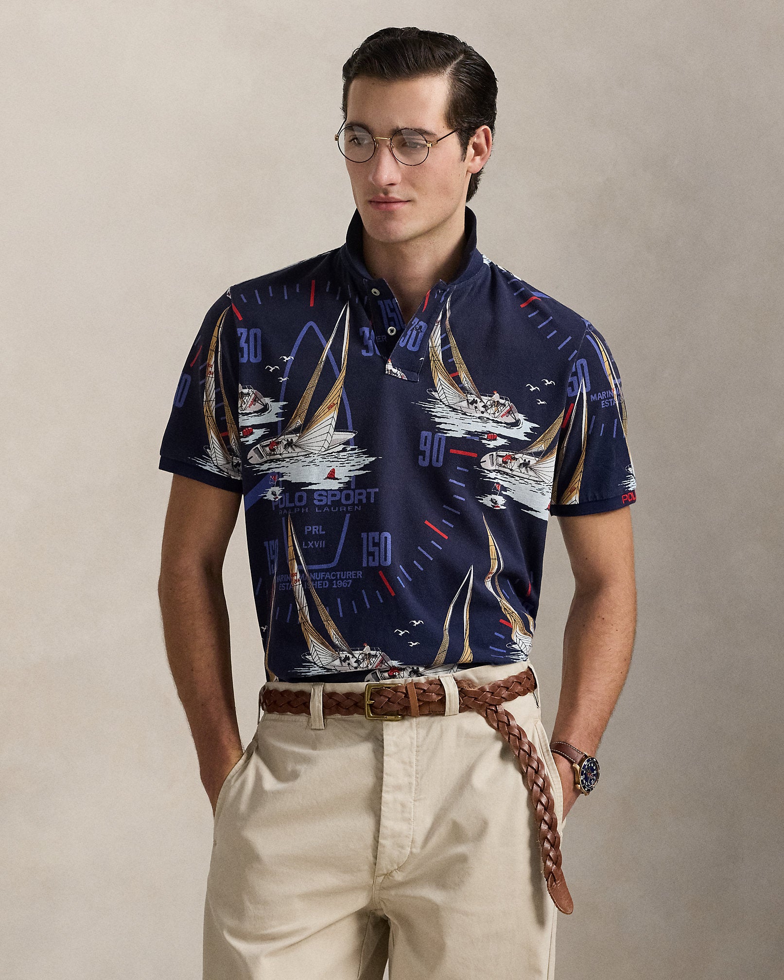 Ralph Lauren Classic Fit Nautical Mesh Polo Shirt