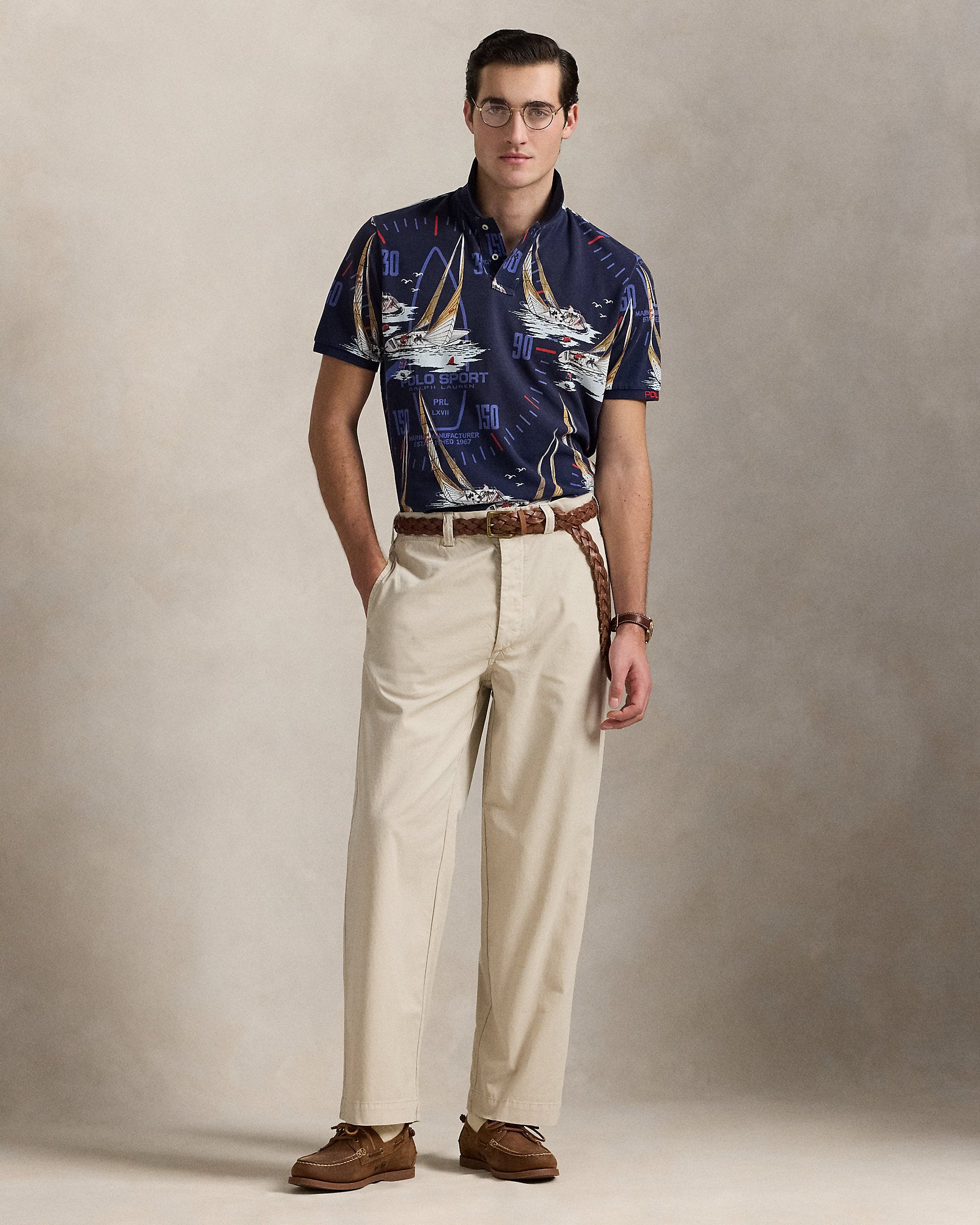 Ralph Lauren Classic Fit Nautical Mesh Polo Shirt