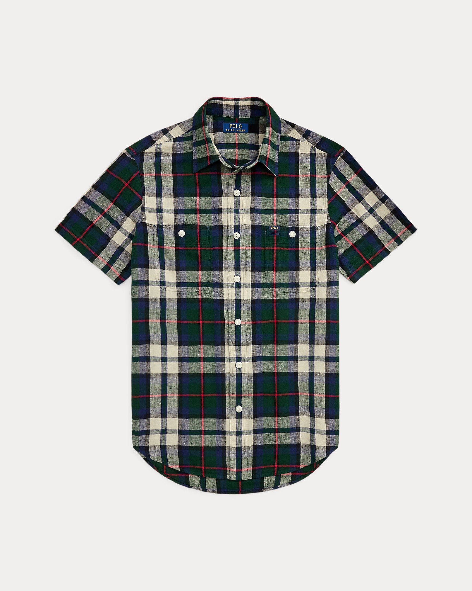 Ralph Lauren Classic Fit Plaid LinenCotton Shirt