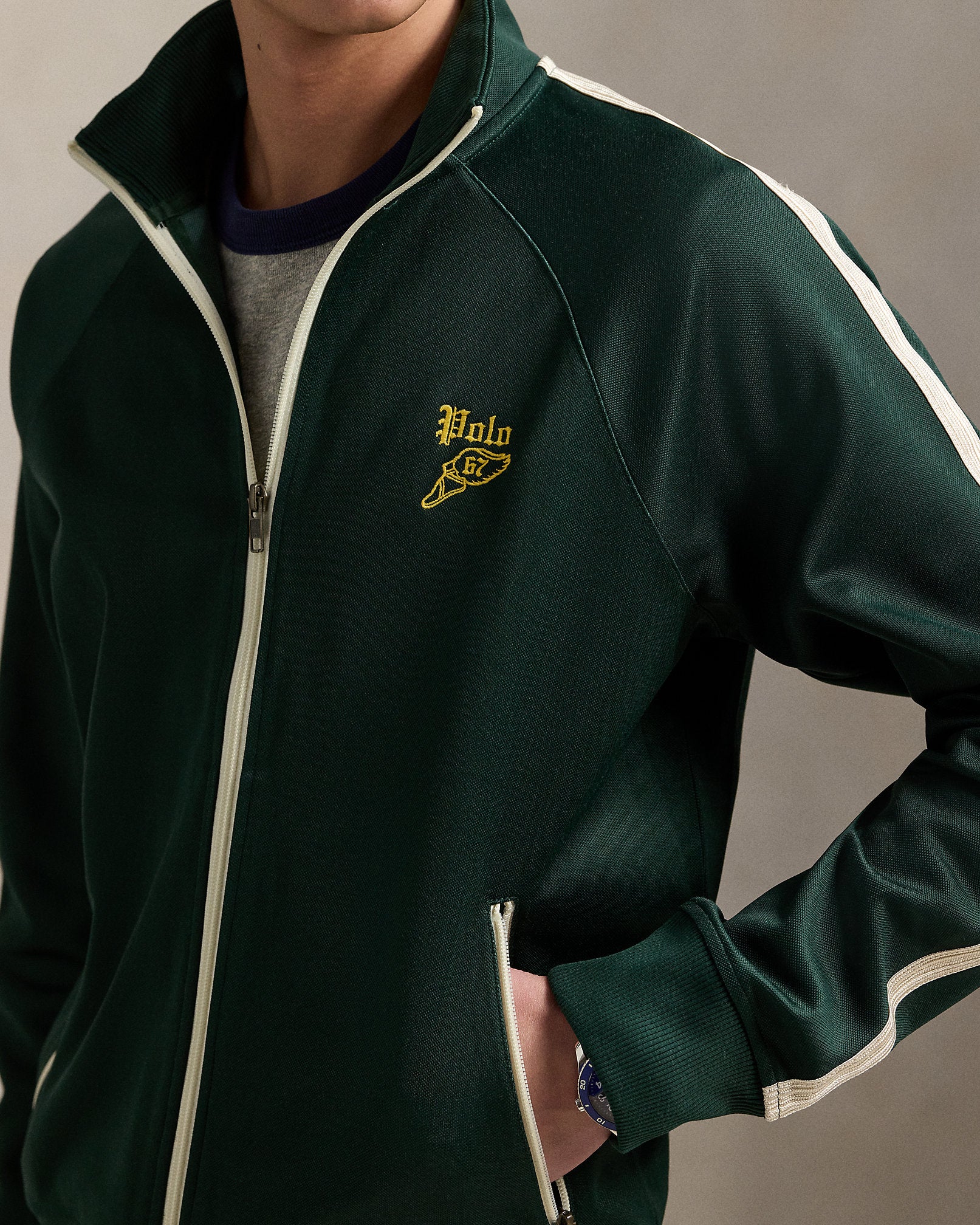 Ralph Lauren Embroidered Tricot Track Jacket