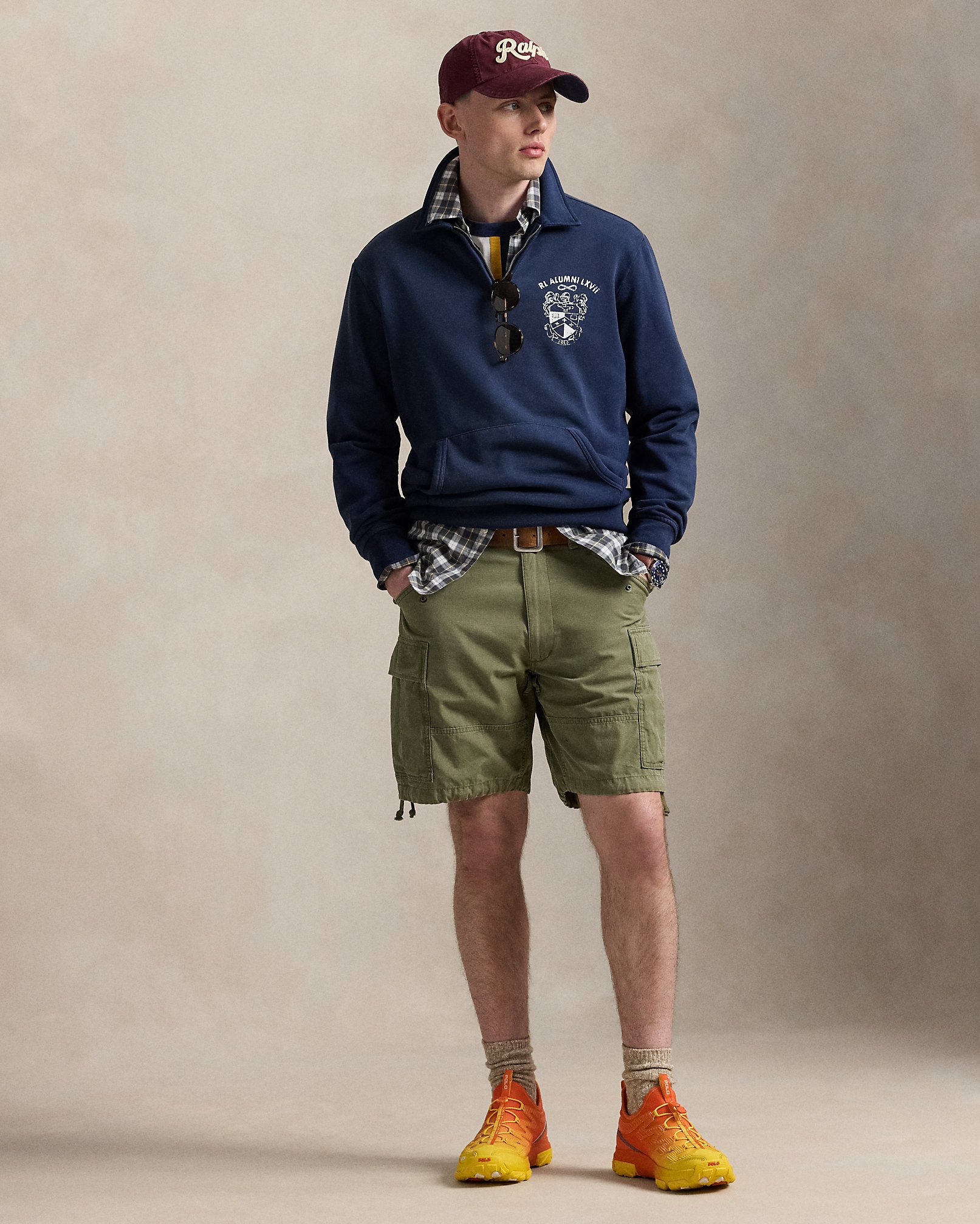 Ralph Lauren Fleece Graphic QuarterZip Sweatshirt