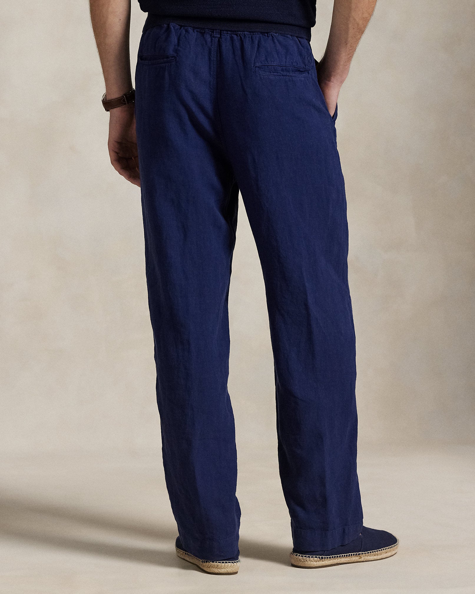 Ralph Lauren Lateef Relaxed Fit Pleated Linen Pant