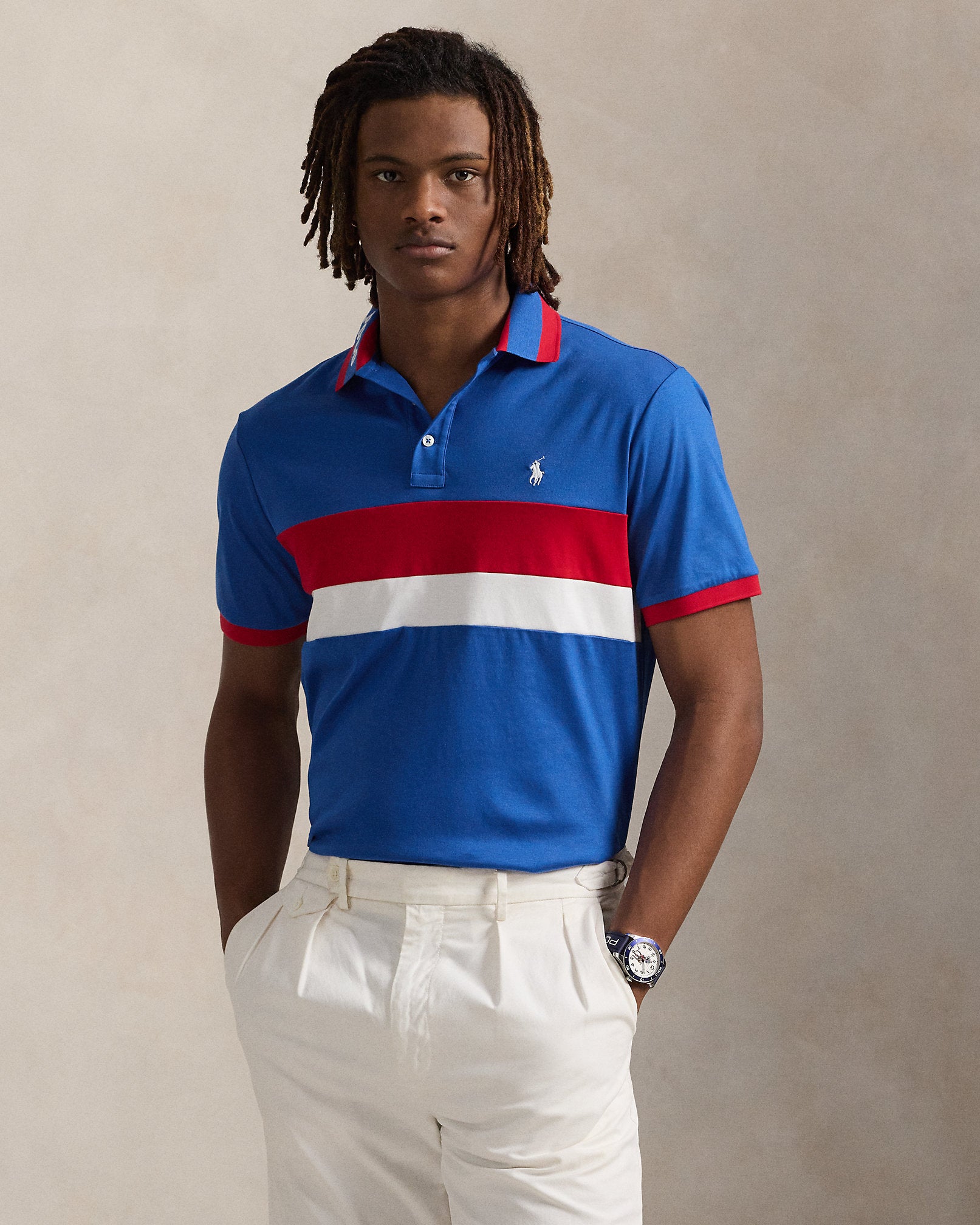 Ralph Lauren Classic Fit Striped Soft Cotton Polo
