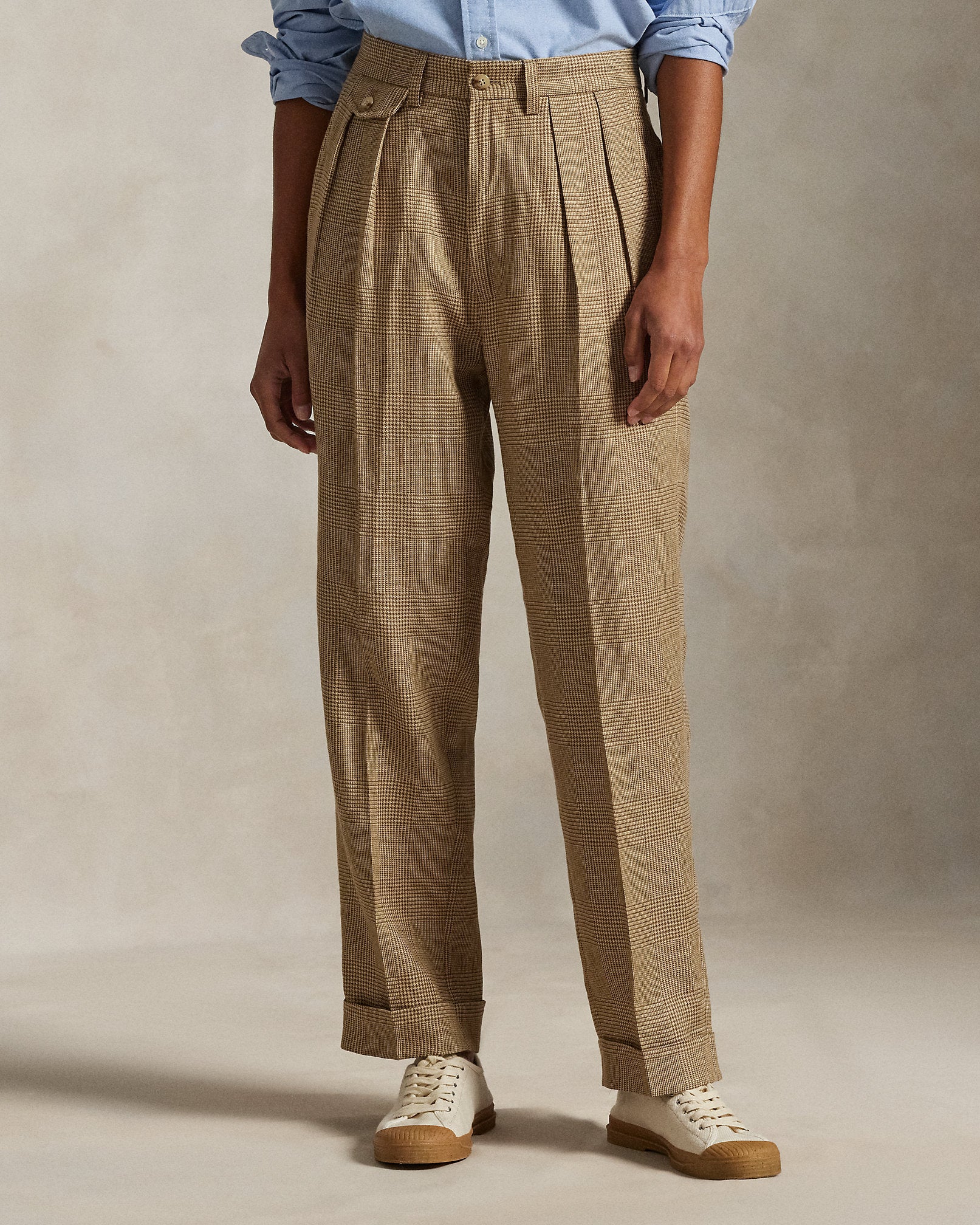 Ralph Lauren Whitman Relaxed Fit Glen Plaid Pant