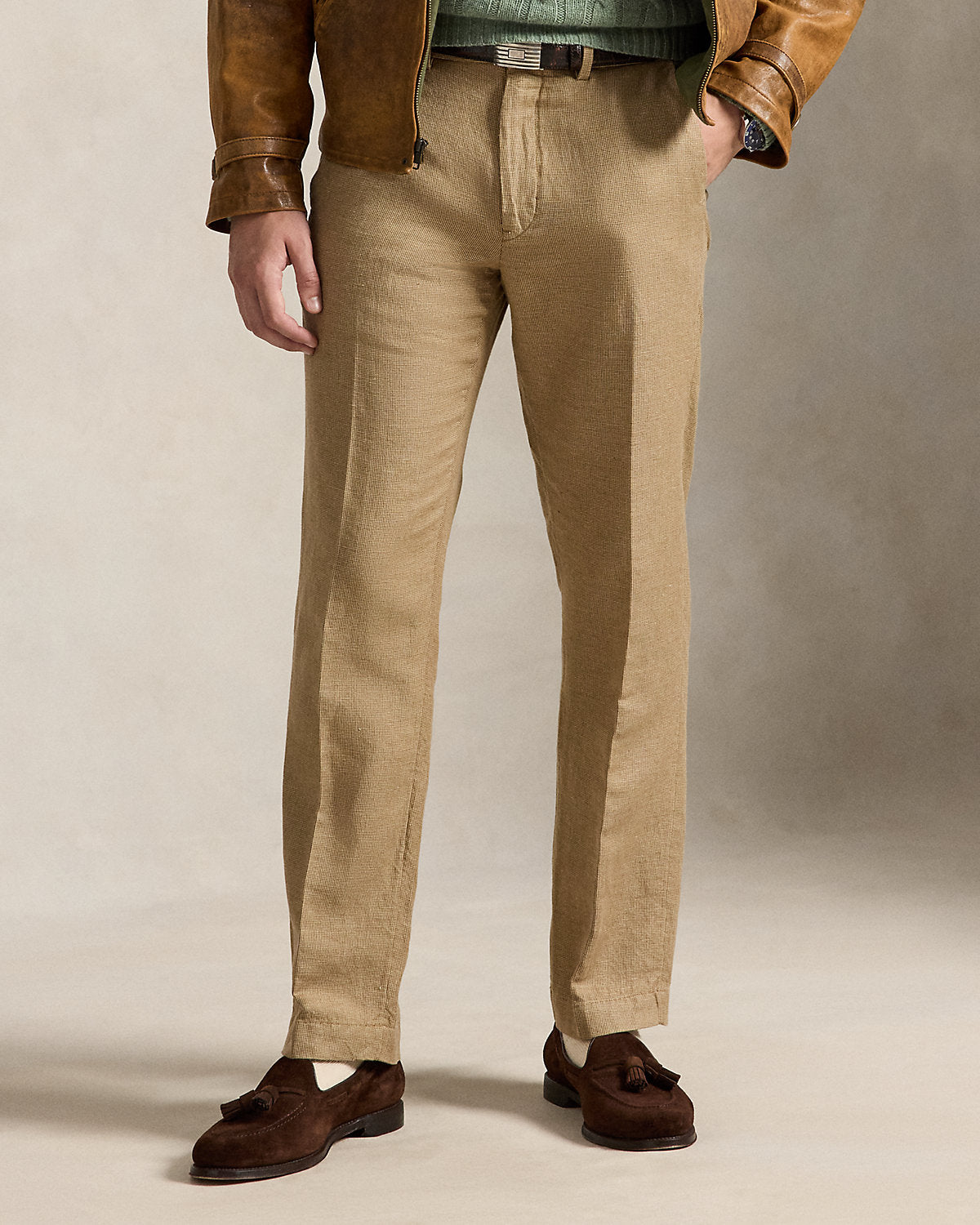 Ralph Lauren Straight Fit Houndstooth Twill Pant