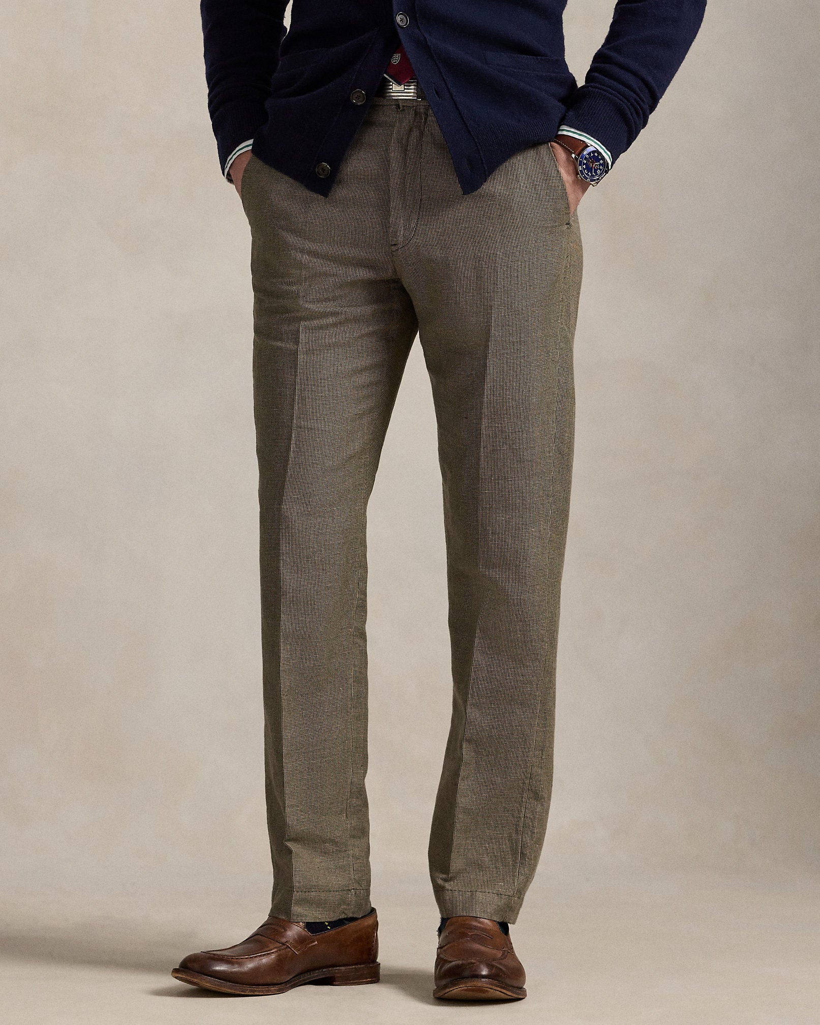 Ralph Lauren Straight Fit Houndstooth Twill Pant