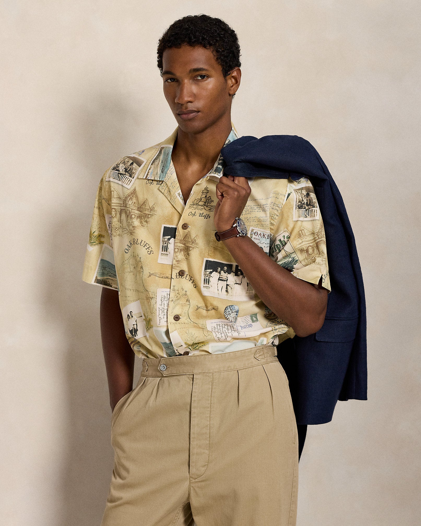 Ralph Lauren The Oak Bluffs Diary Print Camp Shirt