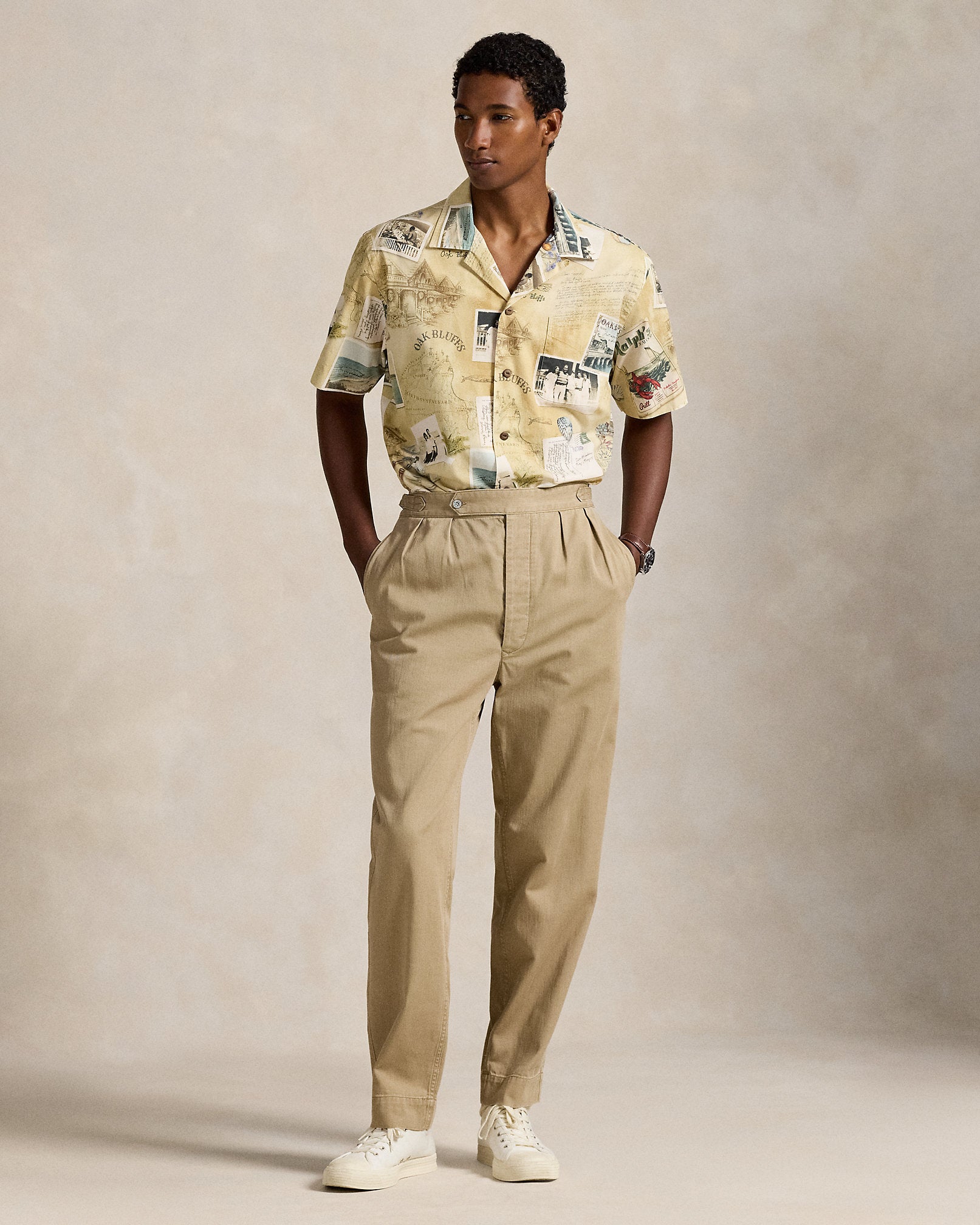 Ralph Lauren The Oak Bluffs Diary Print Camp Shirt