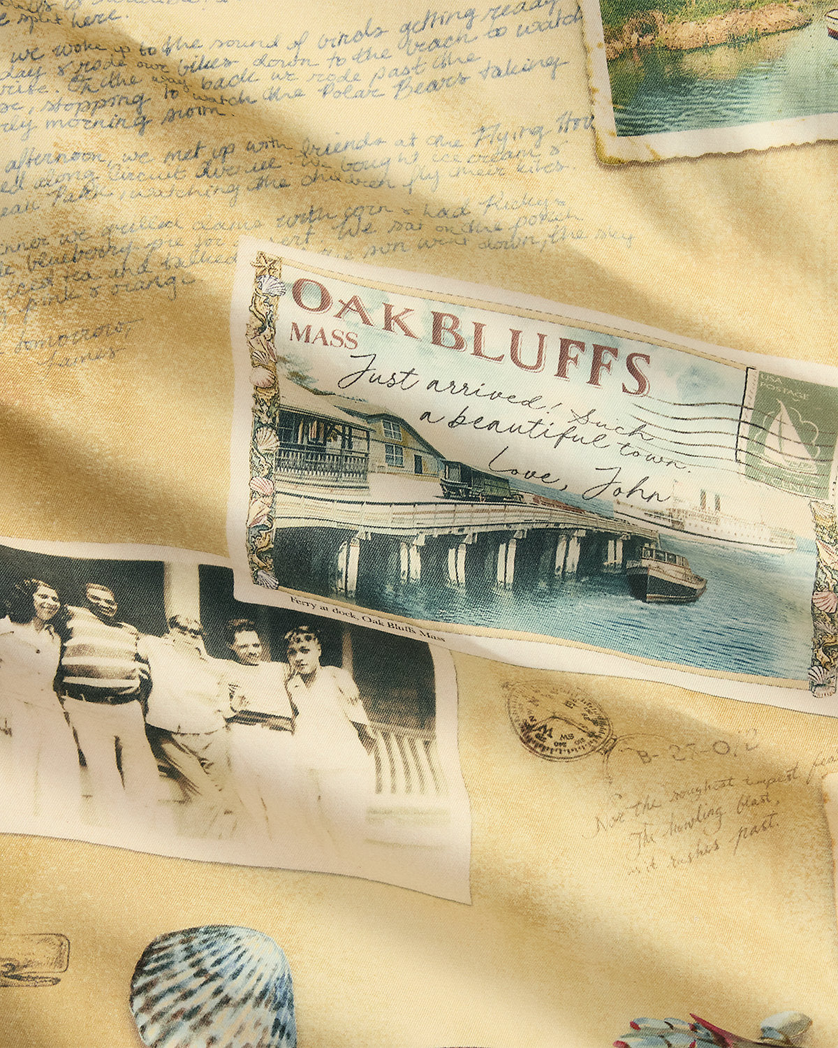 Ralph Lauren The Oak Bluffs Diary Print Camp Shirt