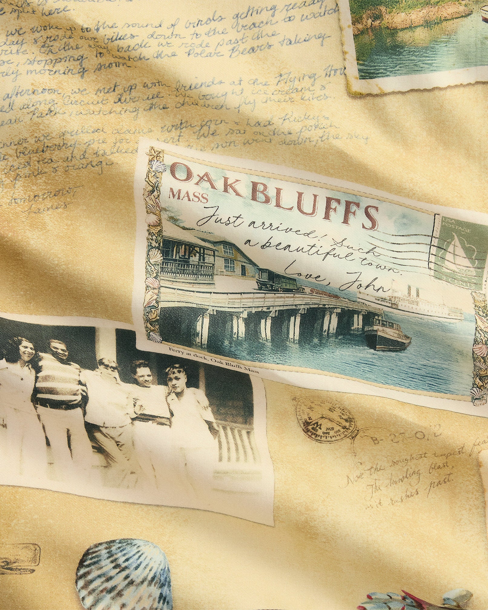 Ralph Lauren The Oak Bluffs Diary Print Camp Shirt