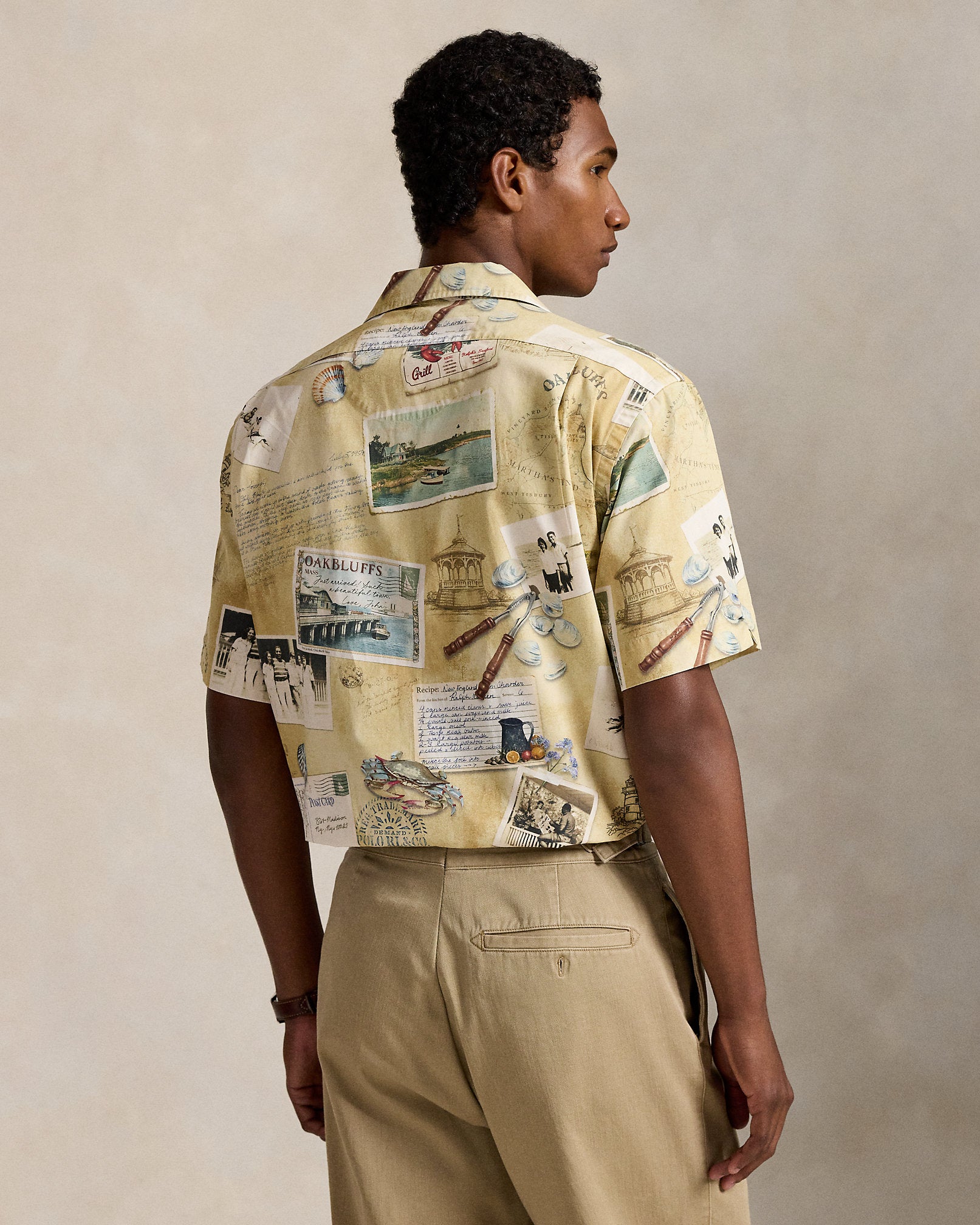 Ralph Lauren The Oak Bluffs Diary Print Camp Shirt