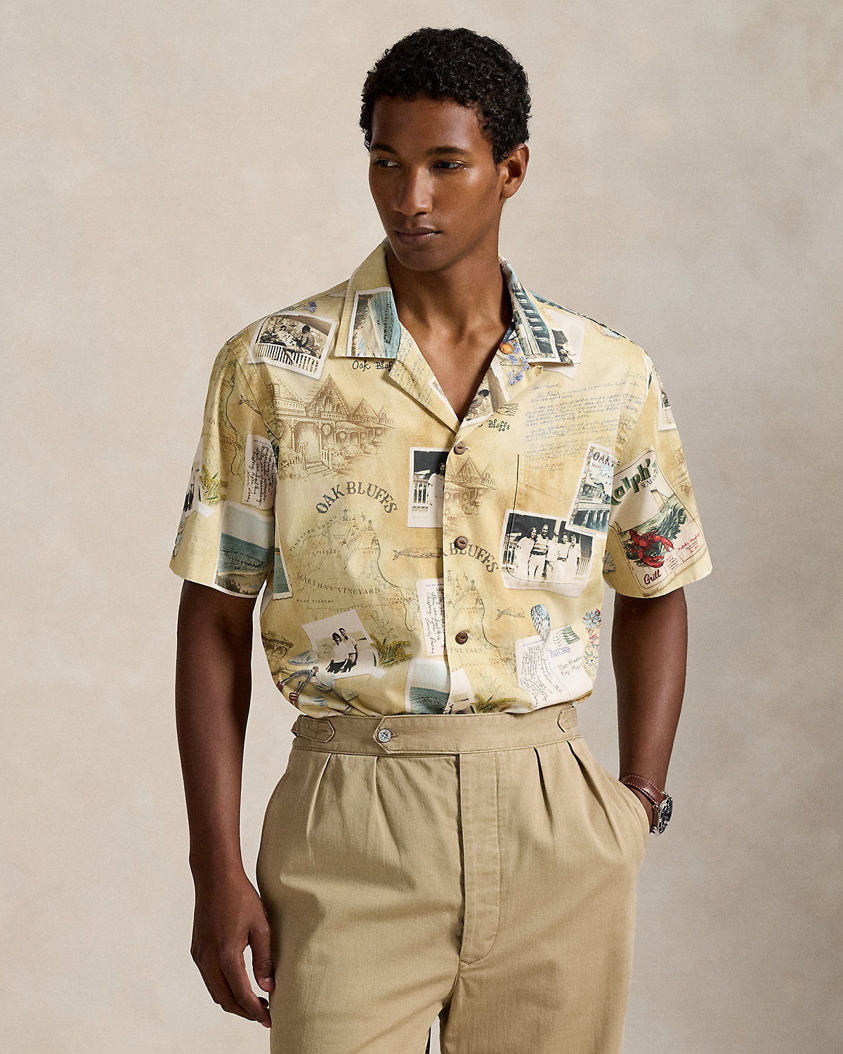 Ralph Lauren The Oak Bluffs Diary Print Camp Shirt
