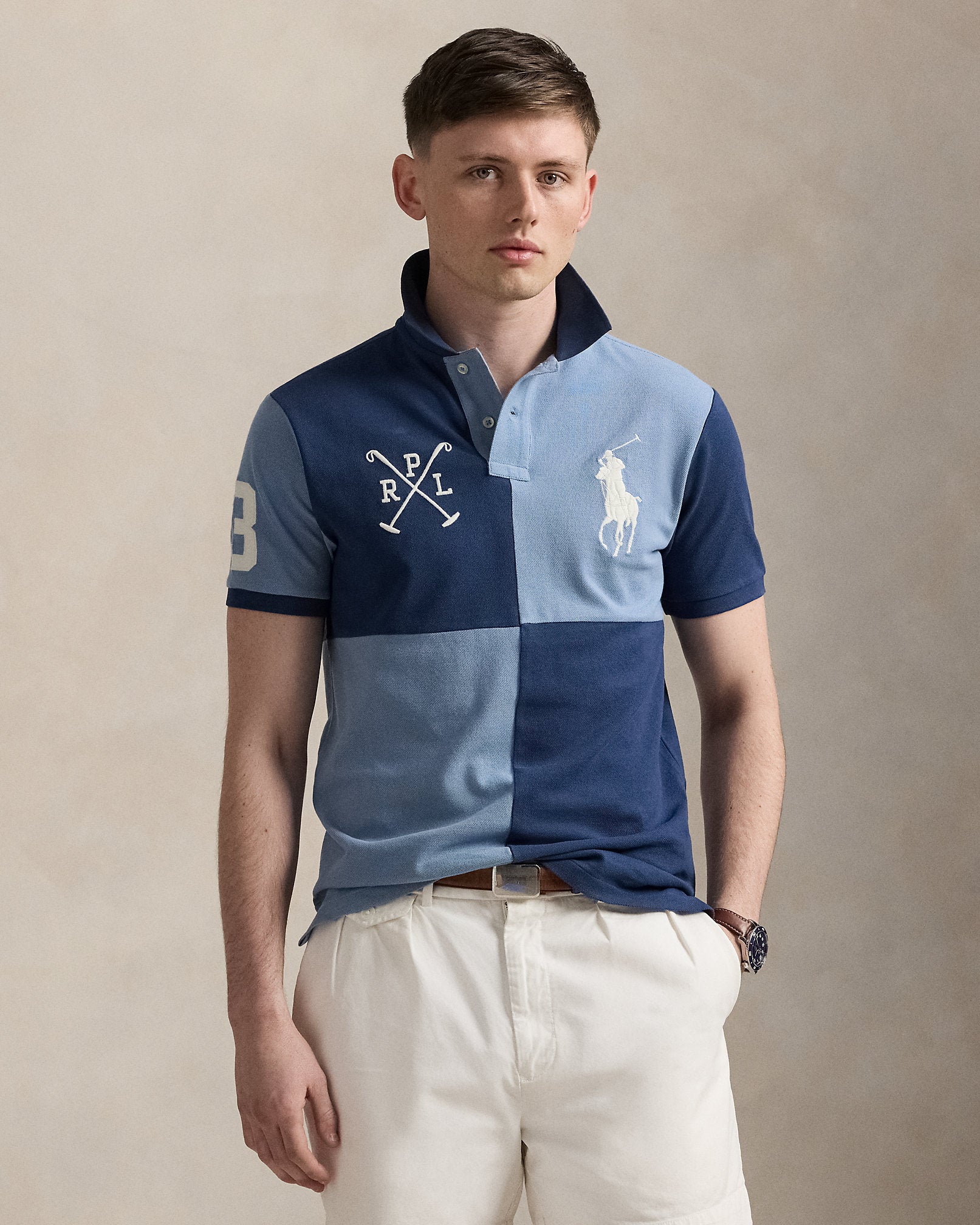 Ralph Lauren Custom Slim Fit Big Pony Mesh Polo Shirt