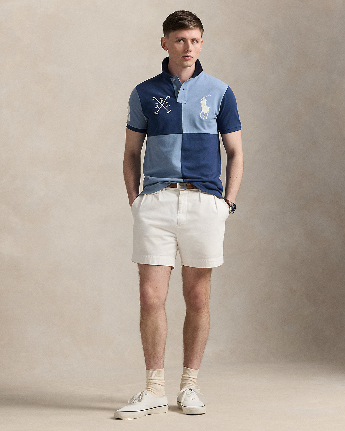 Ralph Lauren Custom Slim Fit Big Pony Mesh Polo Shirt