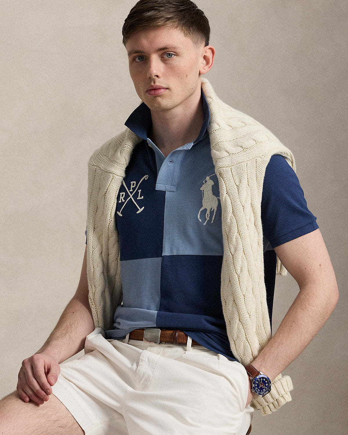 Ralph Lauren Custom Slim Fit Big Pony Mesh Polo Shirt