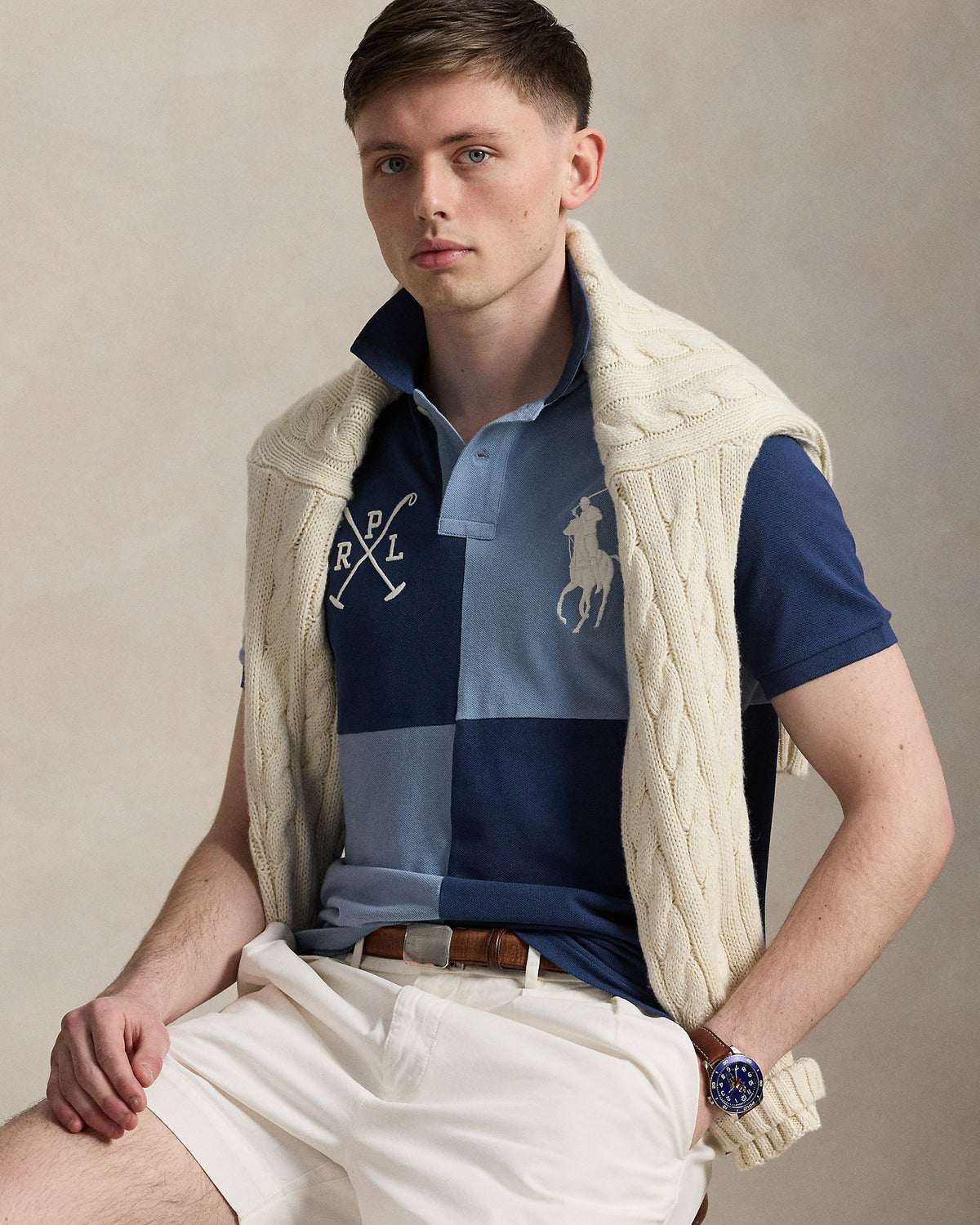 Ralph Lauren Custom Slim Fit Big Pony Mesh Polo Shirt