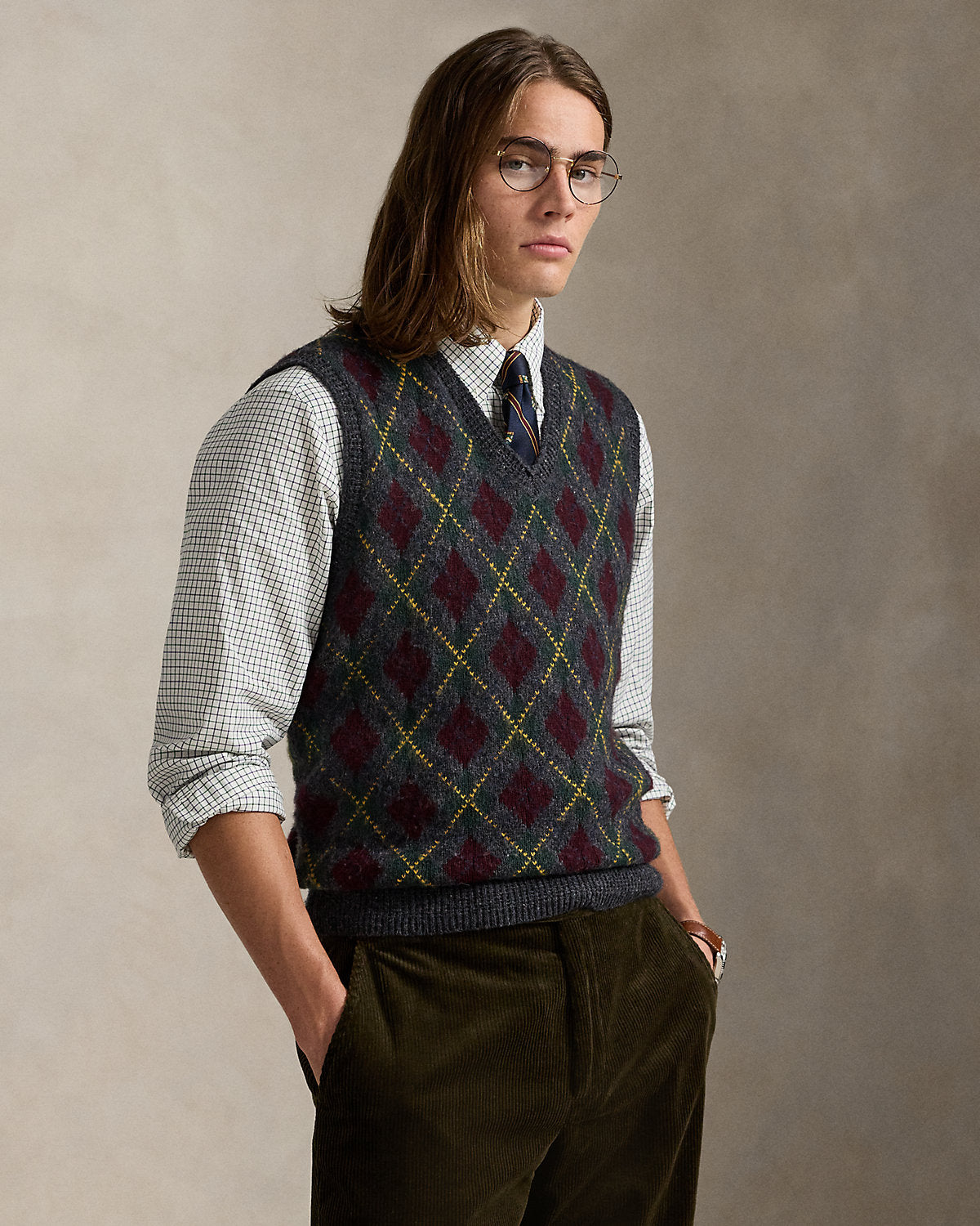 Ralph Lauren Argyle WoolCashmere Sweater Vest