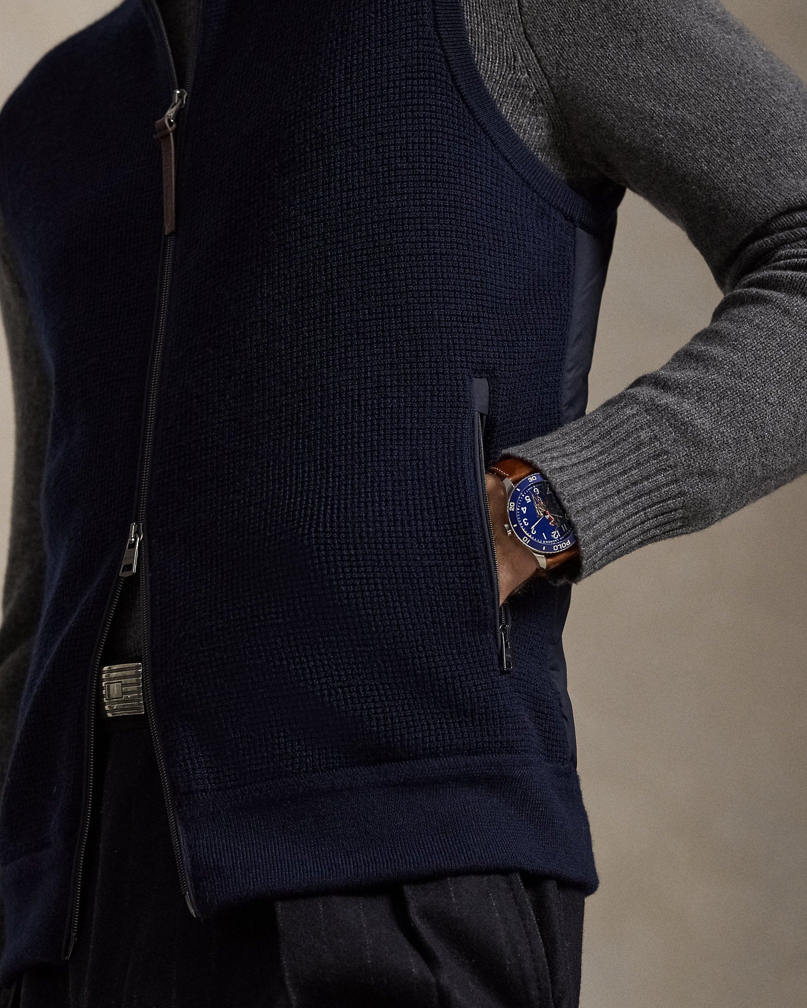 Ralph Lauren Hybrid FullZip Sweater Vest