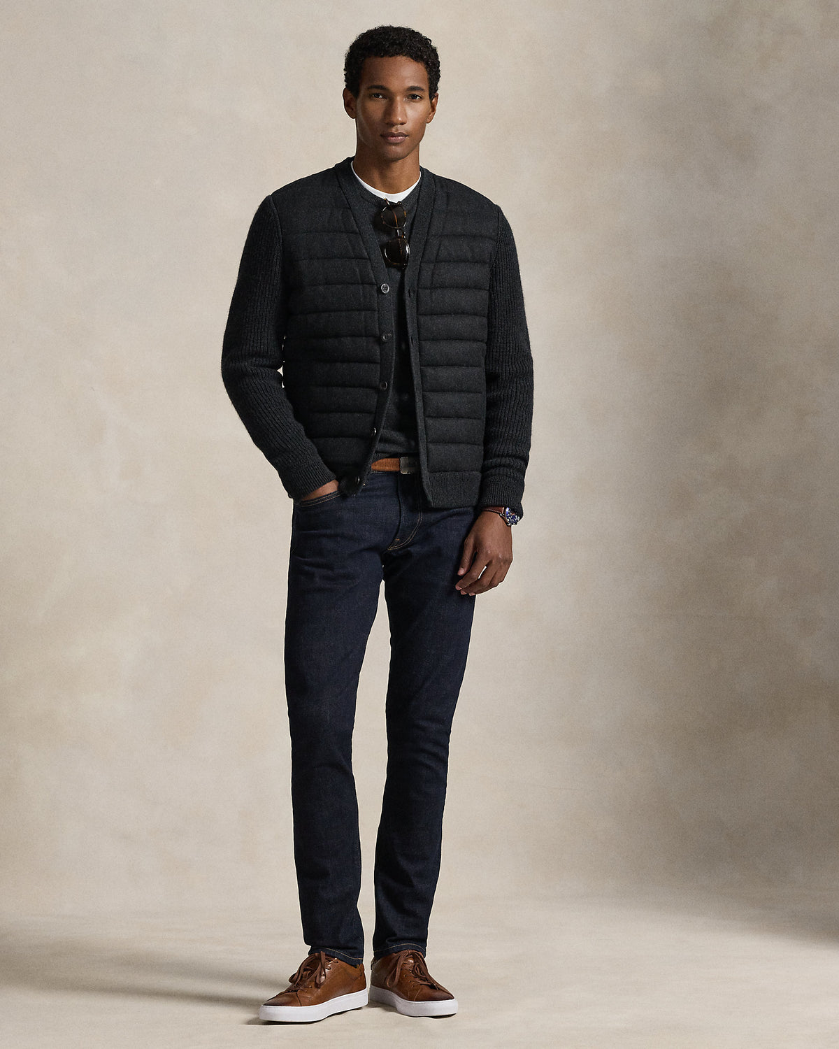 Ralph Lauren WoolCashmere Hybrid Cardigan