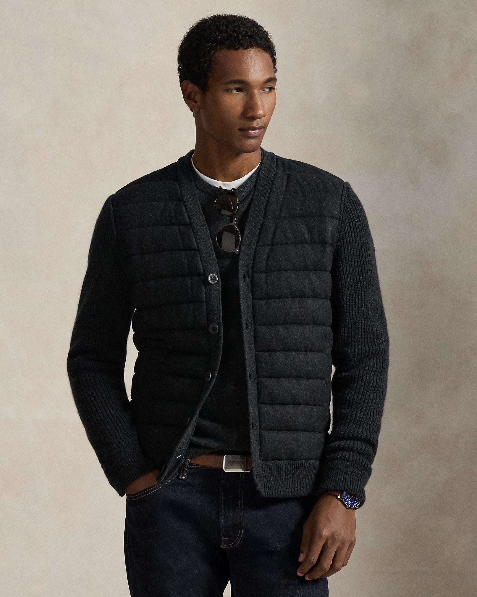 Ralph Lauren WoolCashmere Hybrid Cardigan