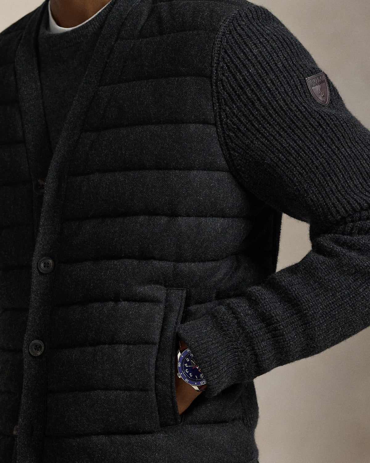 Ralph Lauren WoolCashmere Hybrid Cardigan