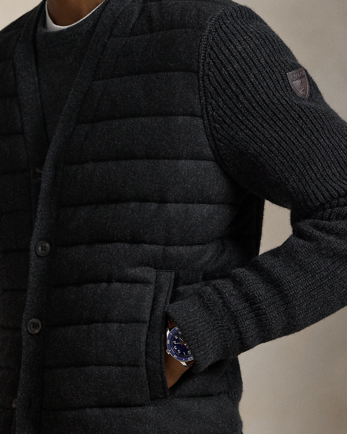 Ralph Lauren WoolCashmere Hybrid Cardigan