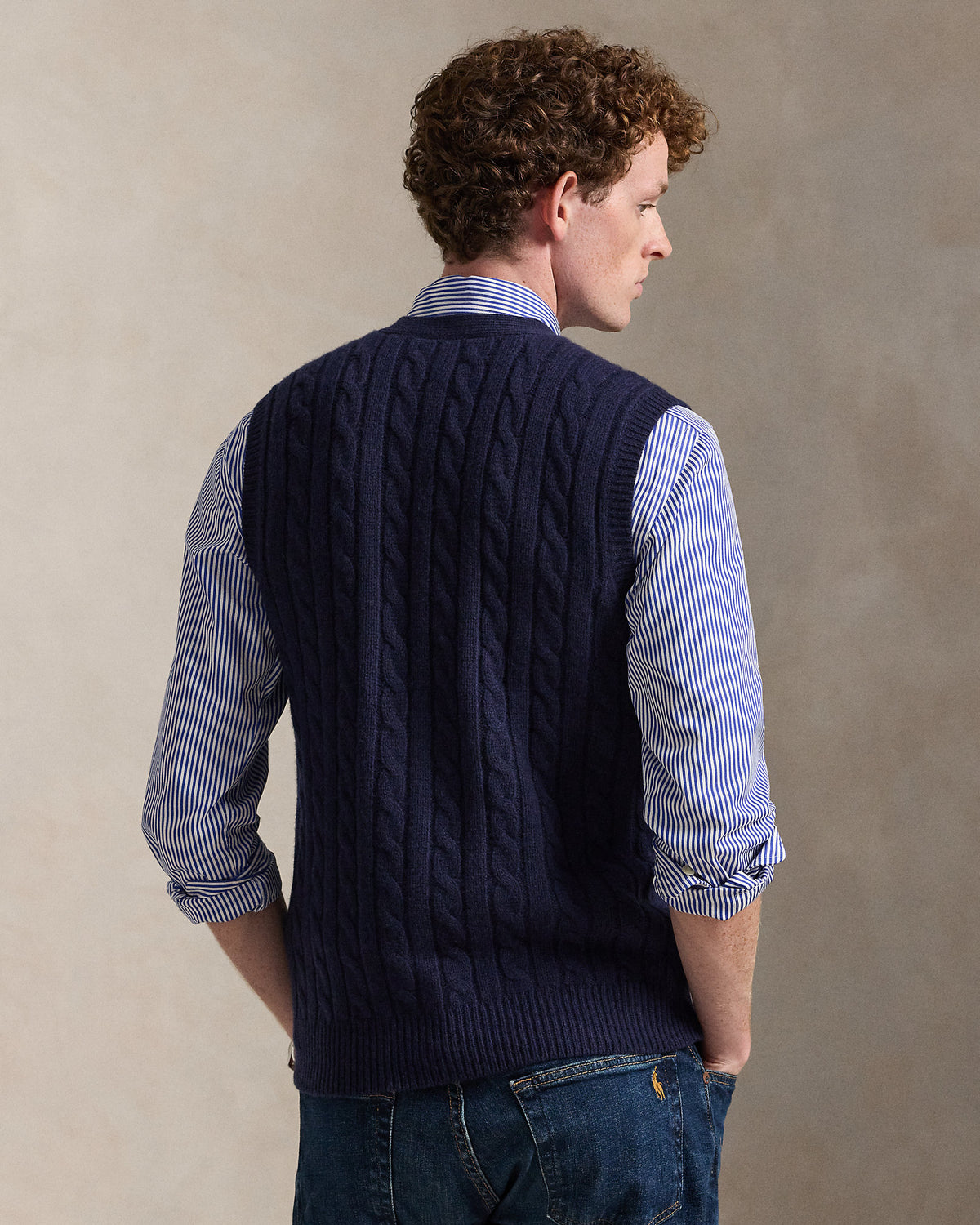 Ralph Lauren CableKnit WoolCashmere Sweater Vest