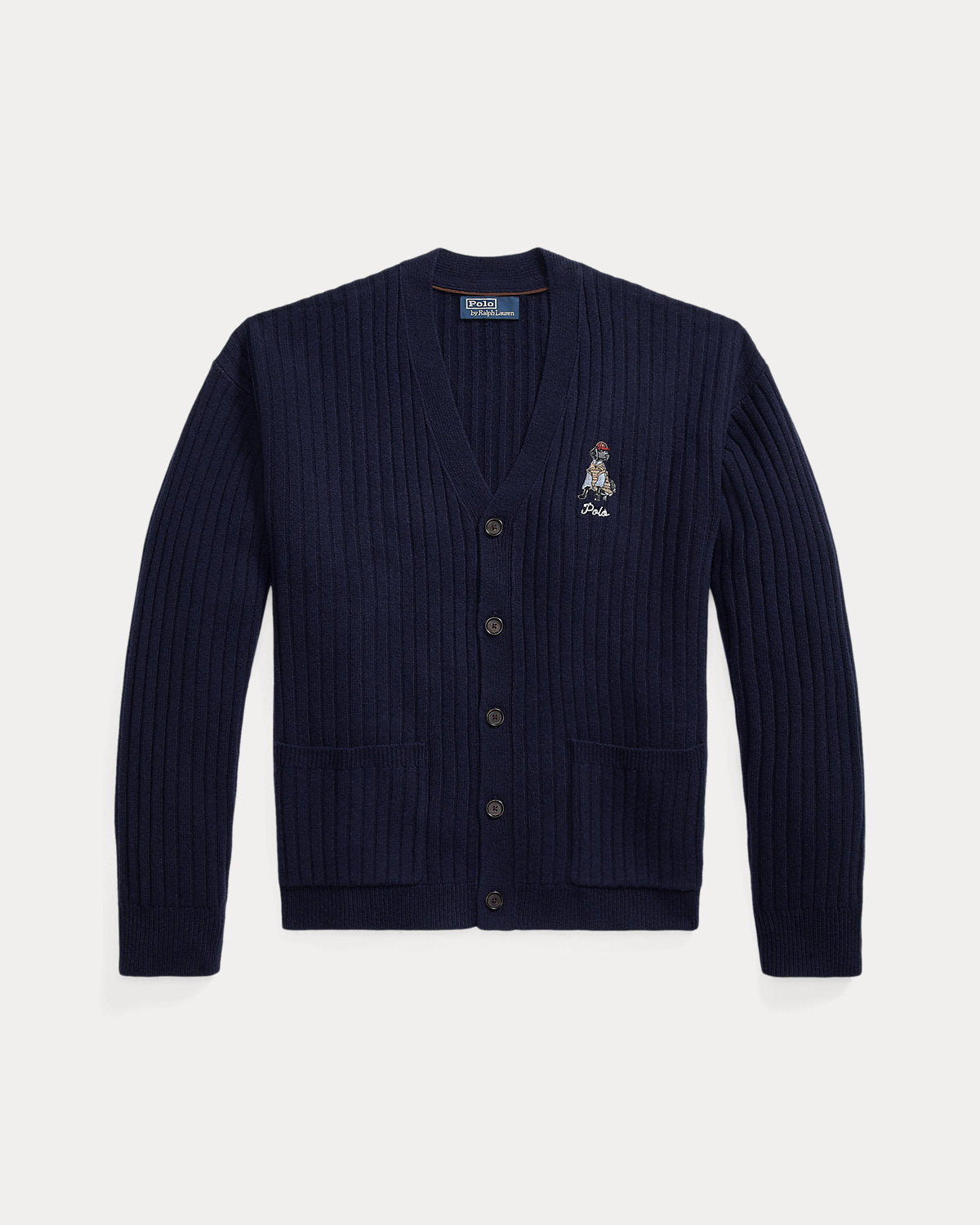 Ralph Lauren Big Fit DogEmbroidered Wool Cardigan