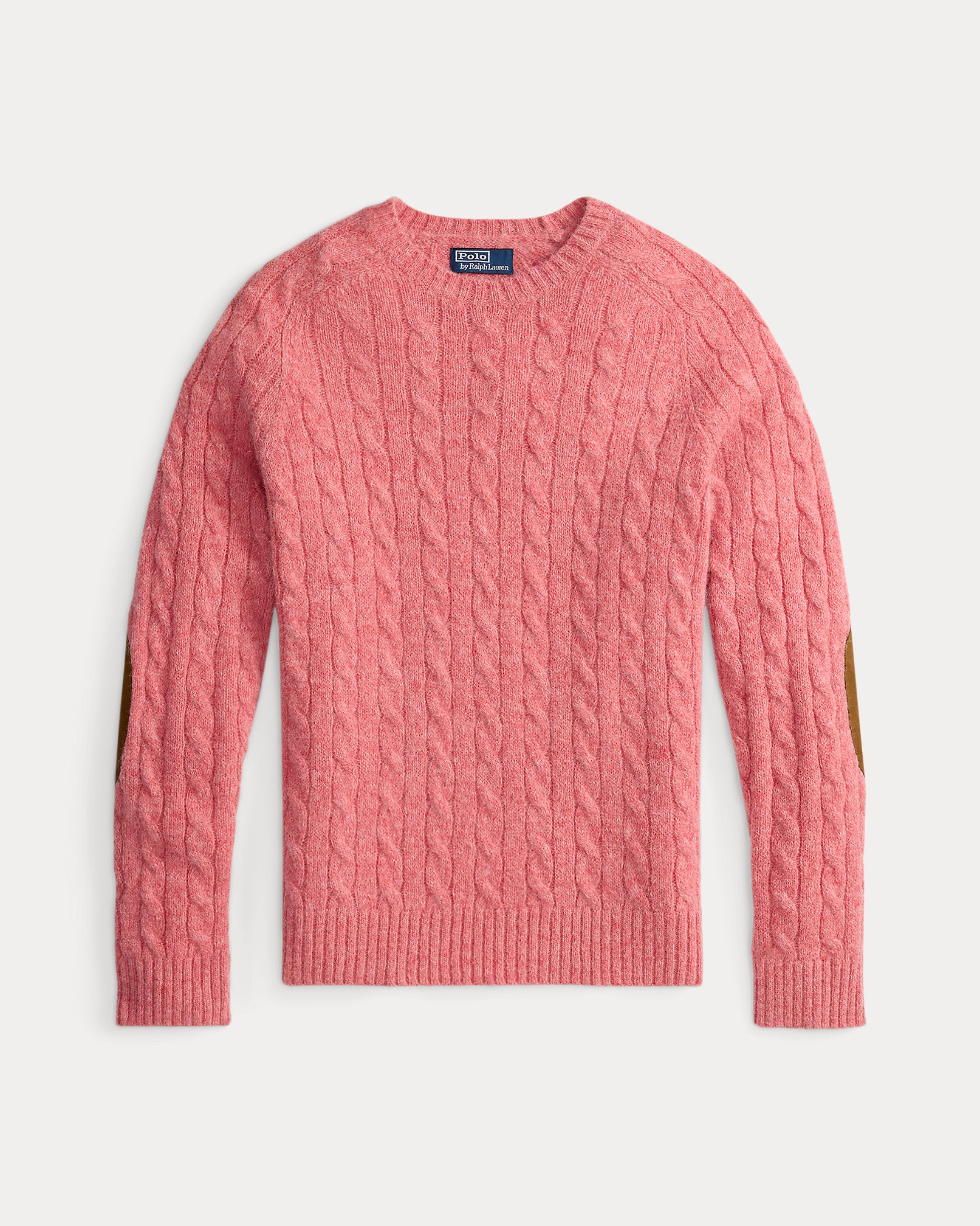 Ralph Lauren SuedePatch CableKnit Sweater