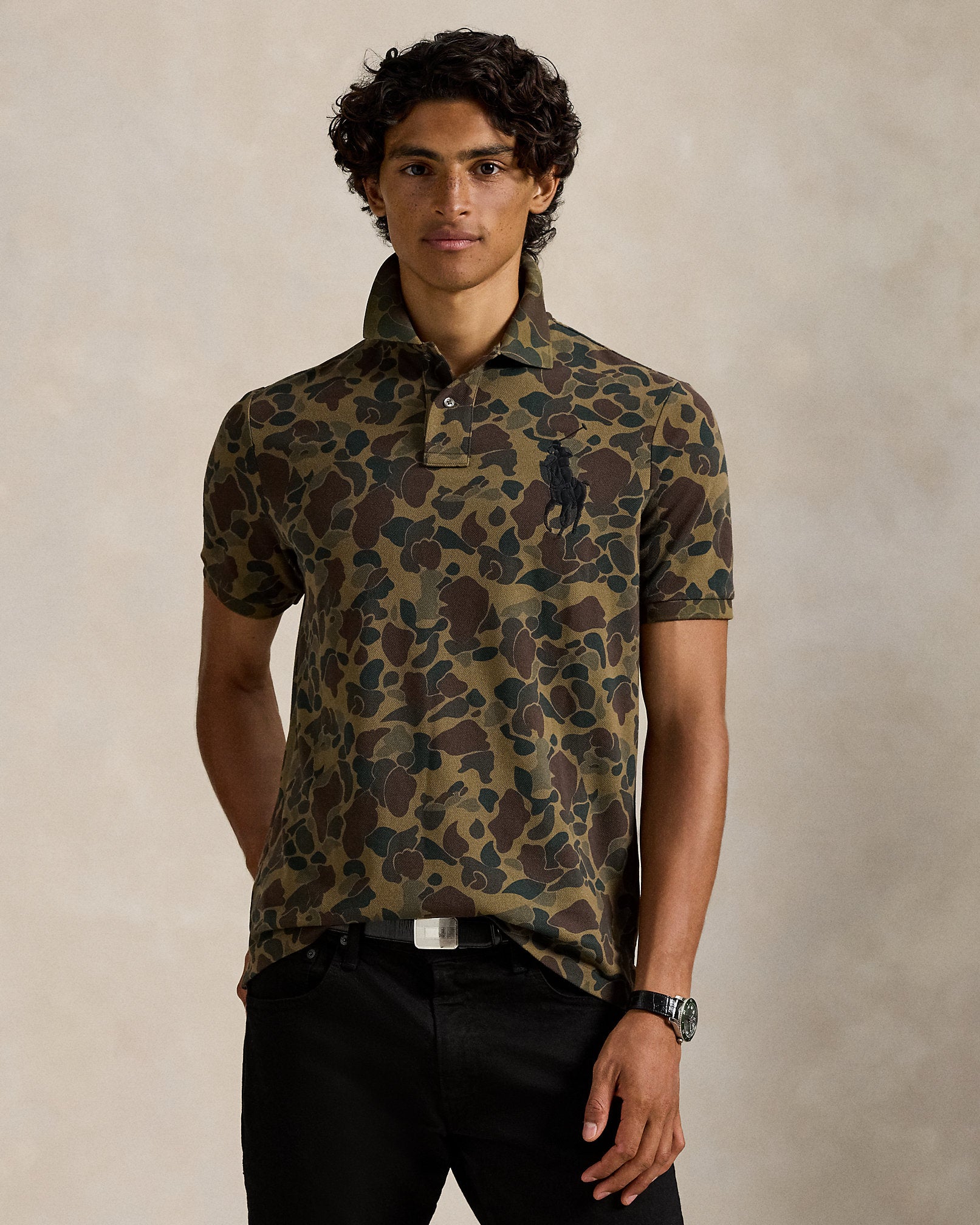Ralph Lauren Classic Big Pony Camo Mesh Polo Shirt
