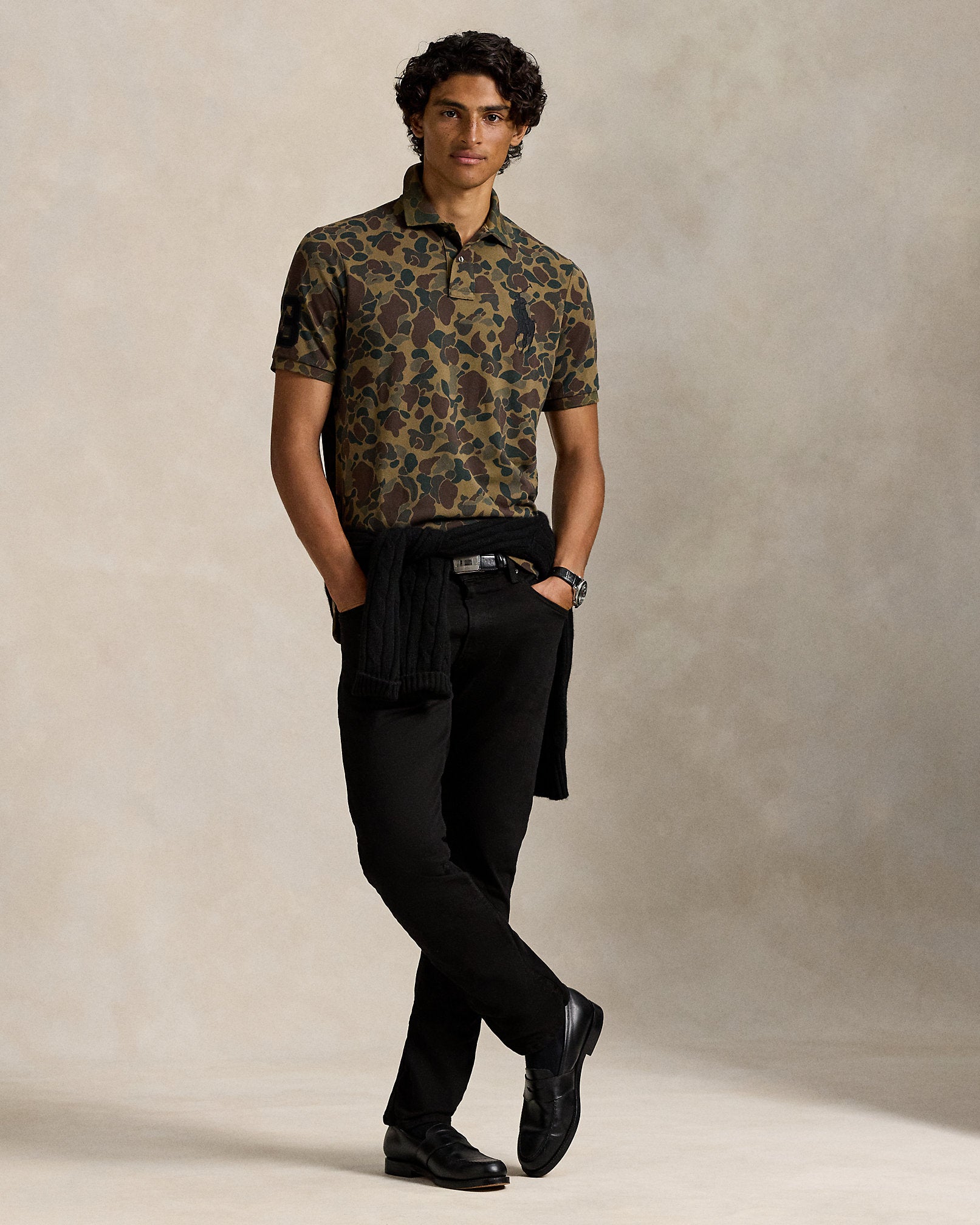 Ralph Lauren Classic Big Pony Camo Mesh Polo Shirt