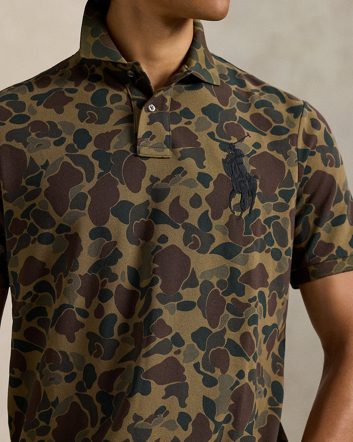 Ralph Lauren Classic Big Pony Camo Mesh Polo Shirt
