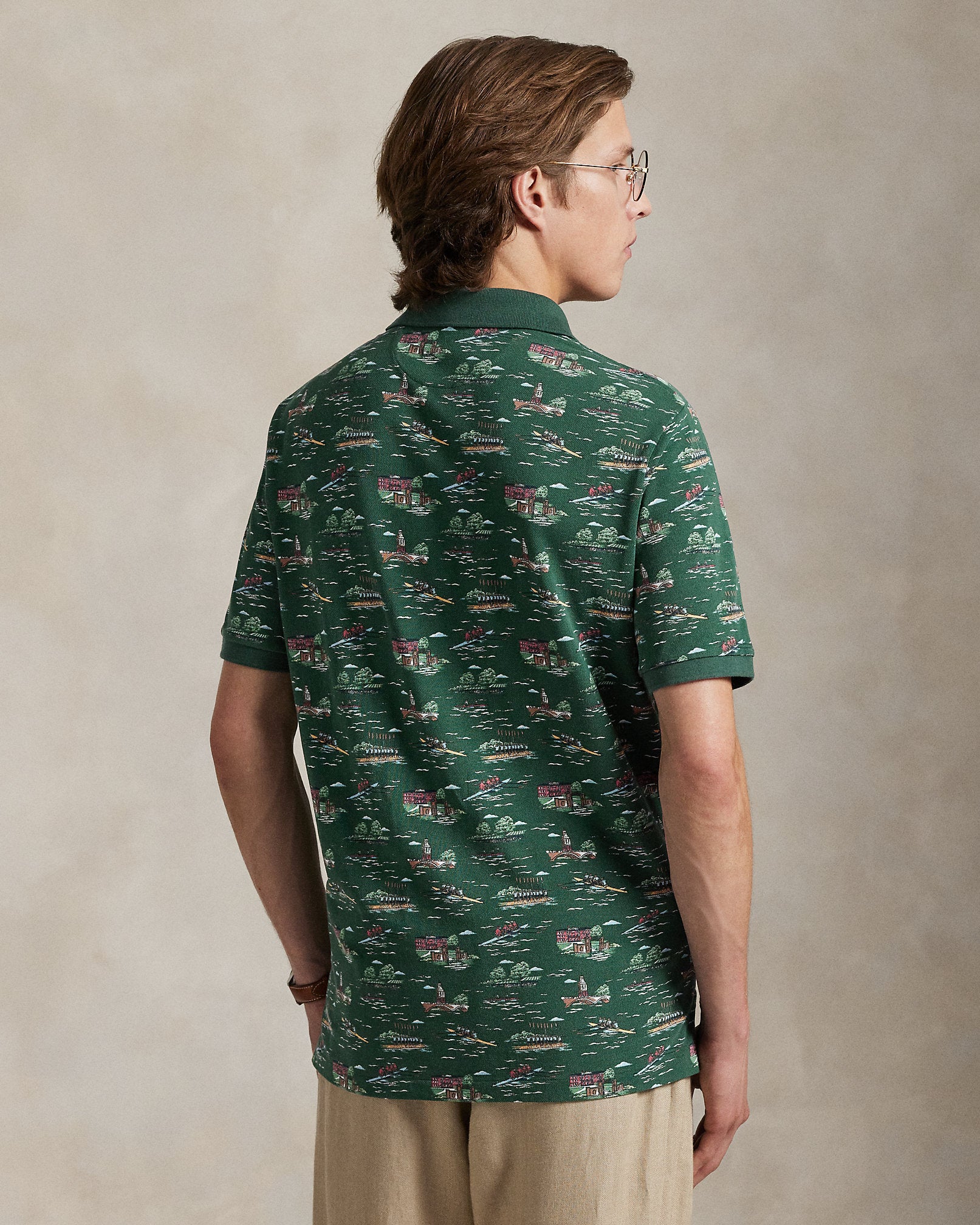 Ralph Lauren Classic Fit ScenicPrint Mesh Polo Shirt